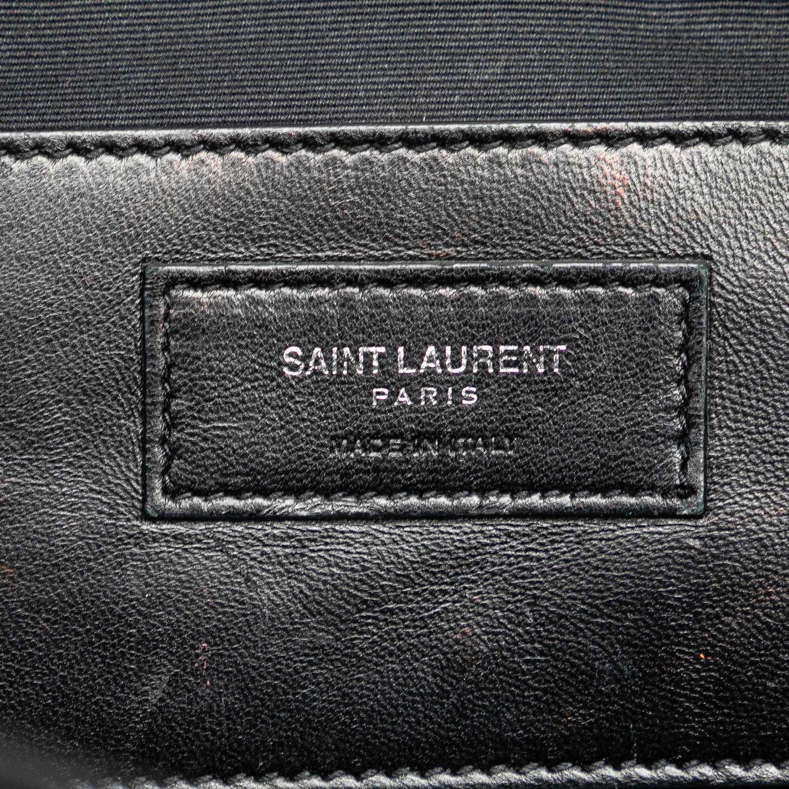 Saint Laurent Black Medium Monogram Heart Patchwork Chain Wallet - 5