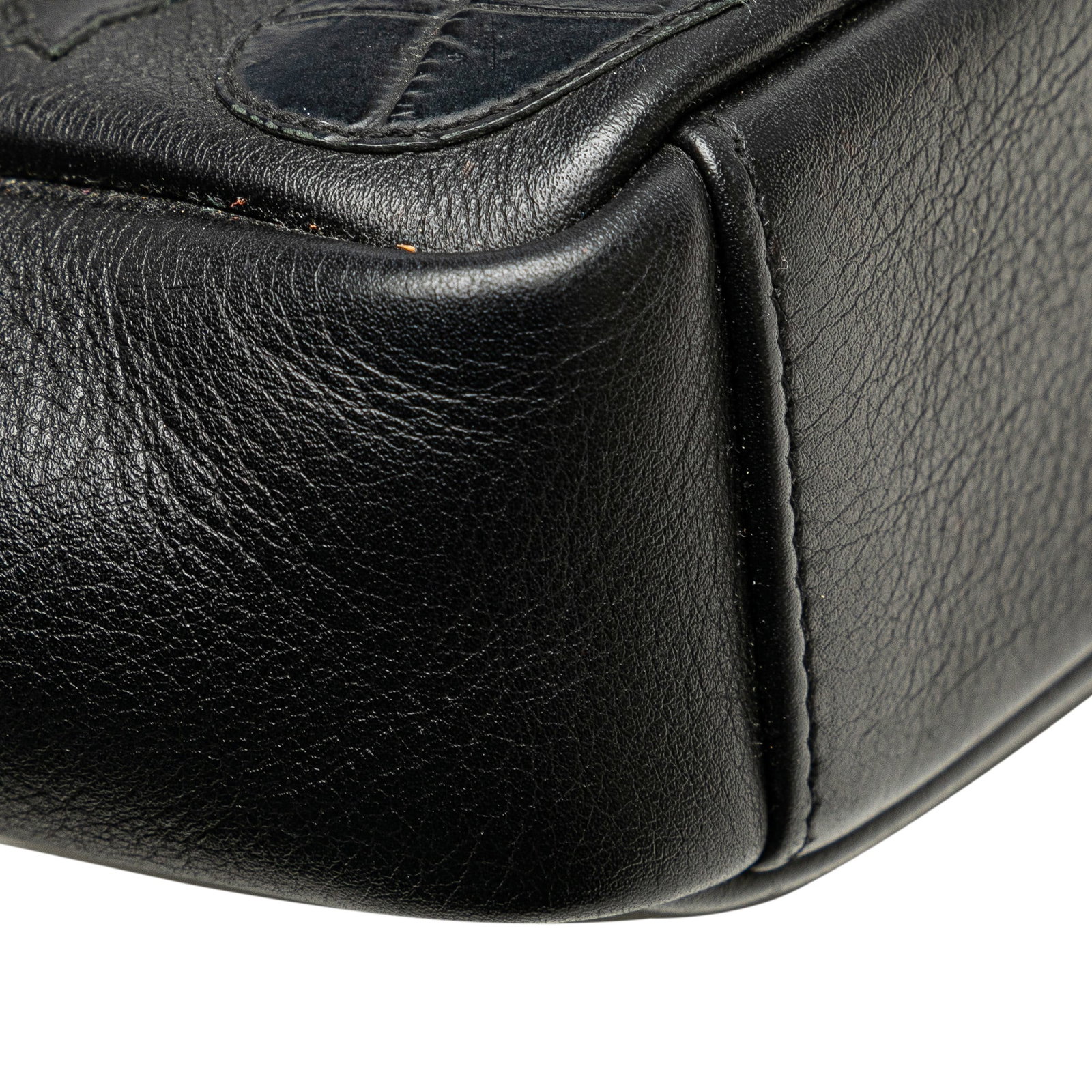 Saint Laurent Black Medium Monogram Heart Patchwork Chain Wallet - 9
