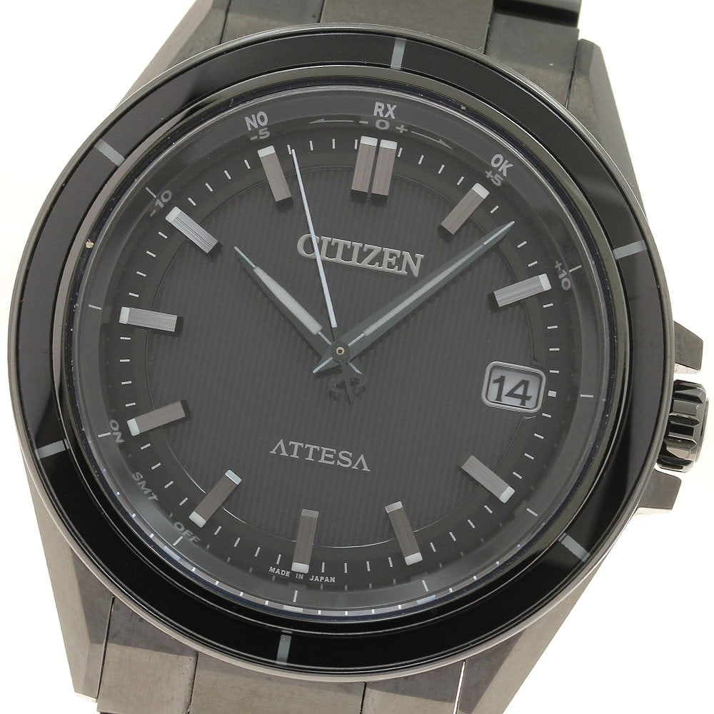 Citizen Attesa ACT Line solar radio-controlled titanium men's watch: Citizen Attesa ACT Line solar radio-controlled titanium men's watch This Citizen Attesa ACT Line men's wristwatch, model CB3035-72E/H128-001R704, features a sleek black dial and is crafted from lightw