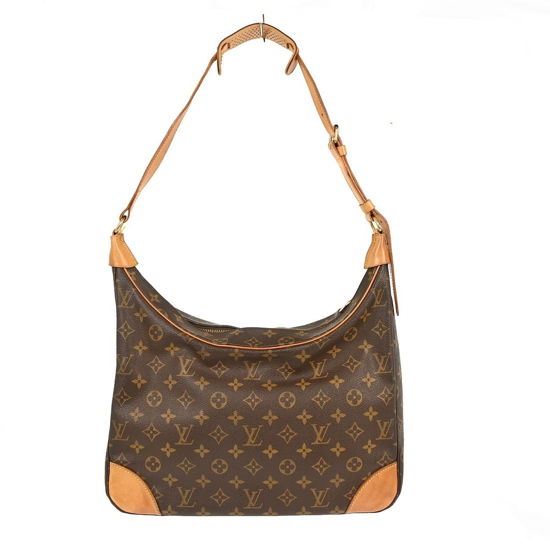 Louis Vuitton Boulogne 35 Monogram Leather Vintage Shoulder Bag M51260: Louis Vuitton Boulogne 35 Monogram Leather Vintage Shoulder Bag M51260 This Louis Vuitton Monogram Boulogne 35 shoulder bag features the iconic monogram pattern on brown leather, complemented by beige