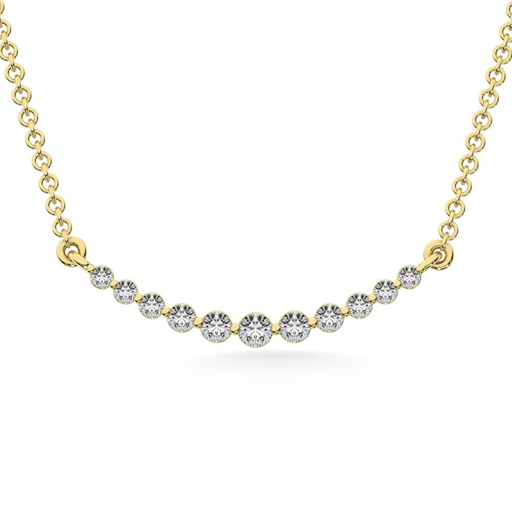 14K Yellow Gold 1/4 Ct.Tw. Diamond Necklace: 14K Yellow Gold 1/4 Ct.Tw. Diamond Necklace 14k Yellow Gold Stone Color: G-h Stone Clarity: I1 Unless otherwise specified, pendants that include a chain are paired with our standard 18-inch length. We