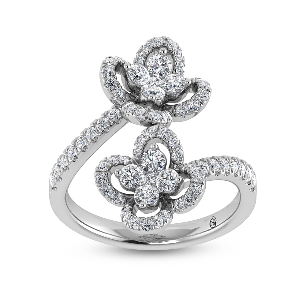 14K White Gold Diamond 1 Ct.Tw. Fashion Ring: 14K White Gold Diamond 1 Ct.Tw. Fashion Ring 14k White Gold Stone Color: G-h Stone Clarity: Si1 Each ring is presented in standard size 6.5. Complimentary resizing is available between sizes 510 (in 1