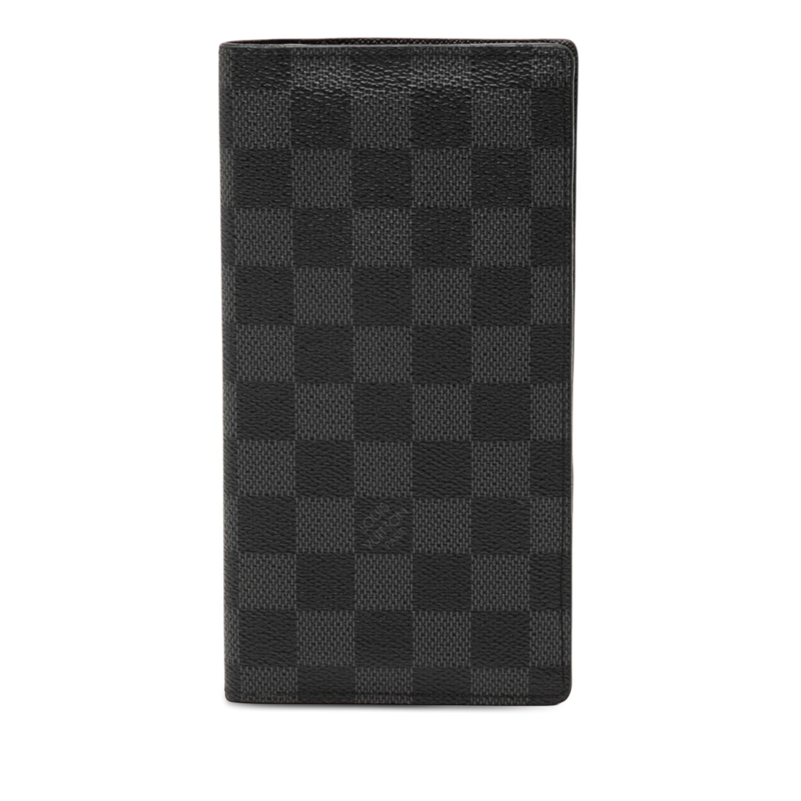 Louis Vuitton Brazza Wallet Damier Graphite Canvas Black Long Style: Louis Vuitton Brazza Wallet Damier Graphite Canvas Black Long Style This Louis Vuitton Damier Graphite Brazza long wallet features a signature damier canvas body in black and includes an interior with