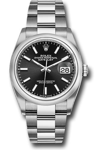 Rolex 126200 Datejust Men's Oyster Bracelet Black Index Dial 2020 with Green Card: Rolex 126200 Datejust Men's Oyster Bracelet Black Index Dial 2020 with Green Card This Rolex Datejust watch features a black index dial, smooth bezel, and Oyster bracelet. It is reference number 12620