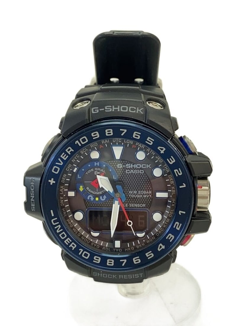 CASIO G-SHOCK GWN-1000B-1BJF Black Rubber Wristwatch: CASIO G-SHOCK GWN-1000B-1BJF Black Rubber Wristwatch This CASIO G-SHOCK GWN-1000B-1BJF men's wristwatch features a durable black rubber band and case. Designed for reliability and resilience, it is ma