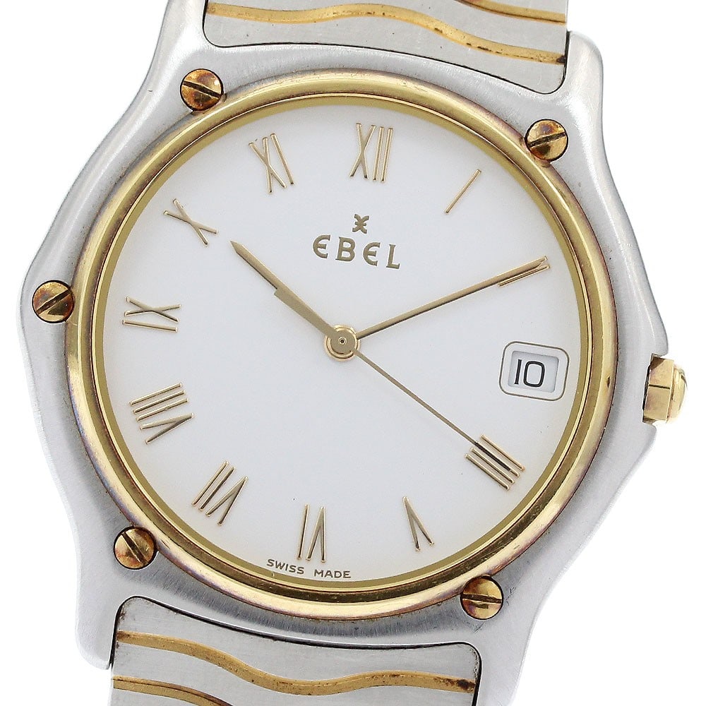 EBEL Quartz Date Men's Wristwatch E1187141 White Dial (1 of 6)