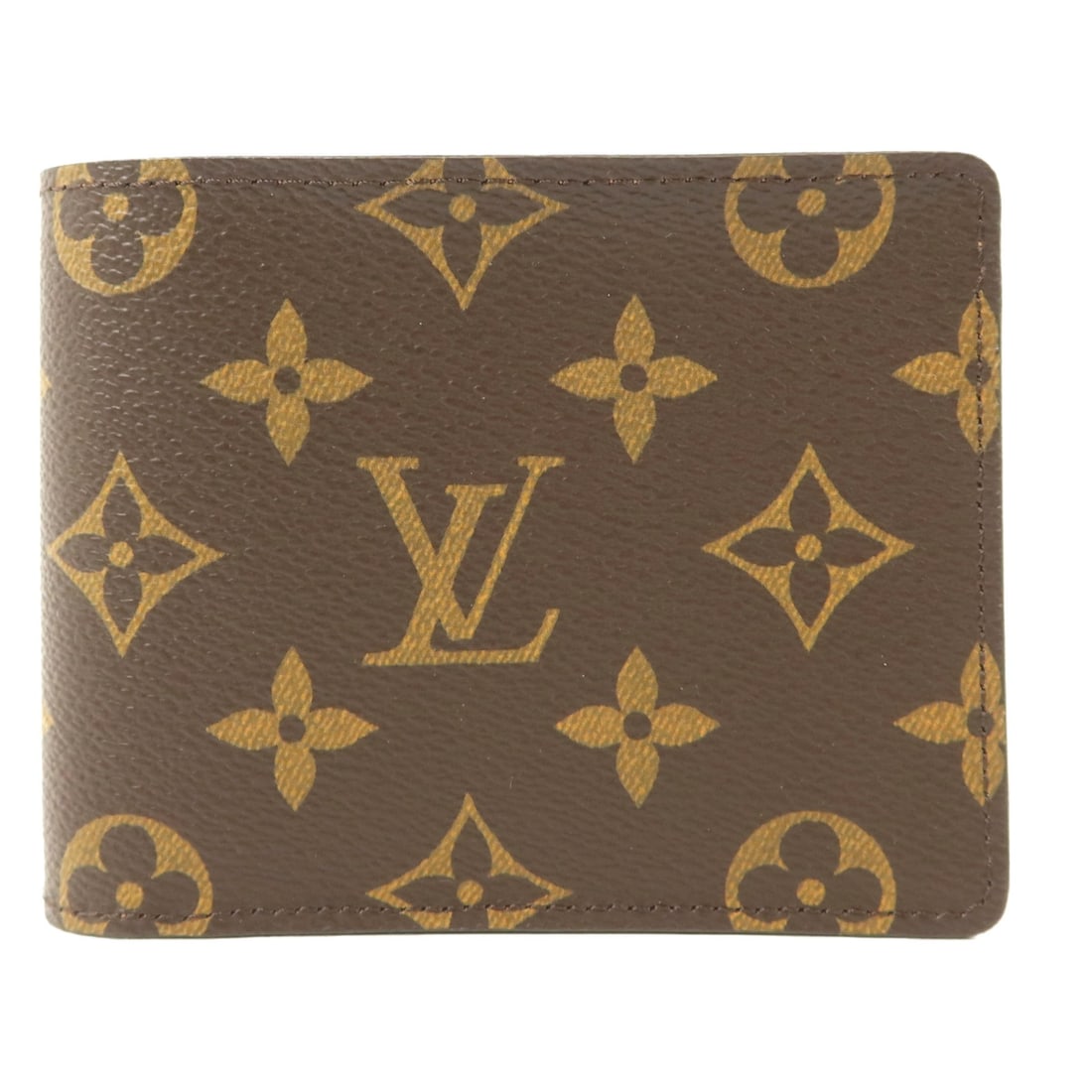 Louis Vuitton Monogram Brown Bi-fold Wallet M60895: Louis Vuitton Monogram Brown Bi-fold Wallet M60895 This Louis Vuitton Multiple Wallet features the iconic Monogram pattern in brown PVC coated canvas. Designed as a bi-fold wallet, it offers both styl