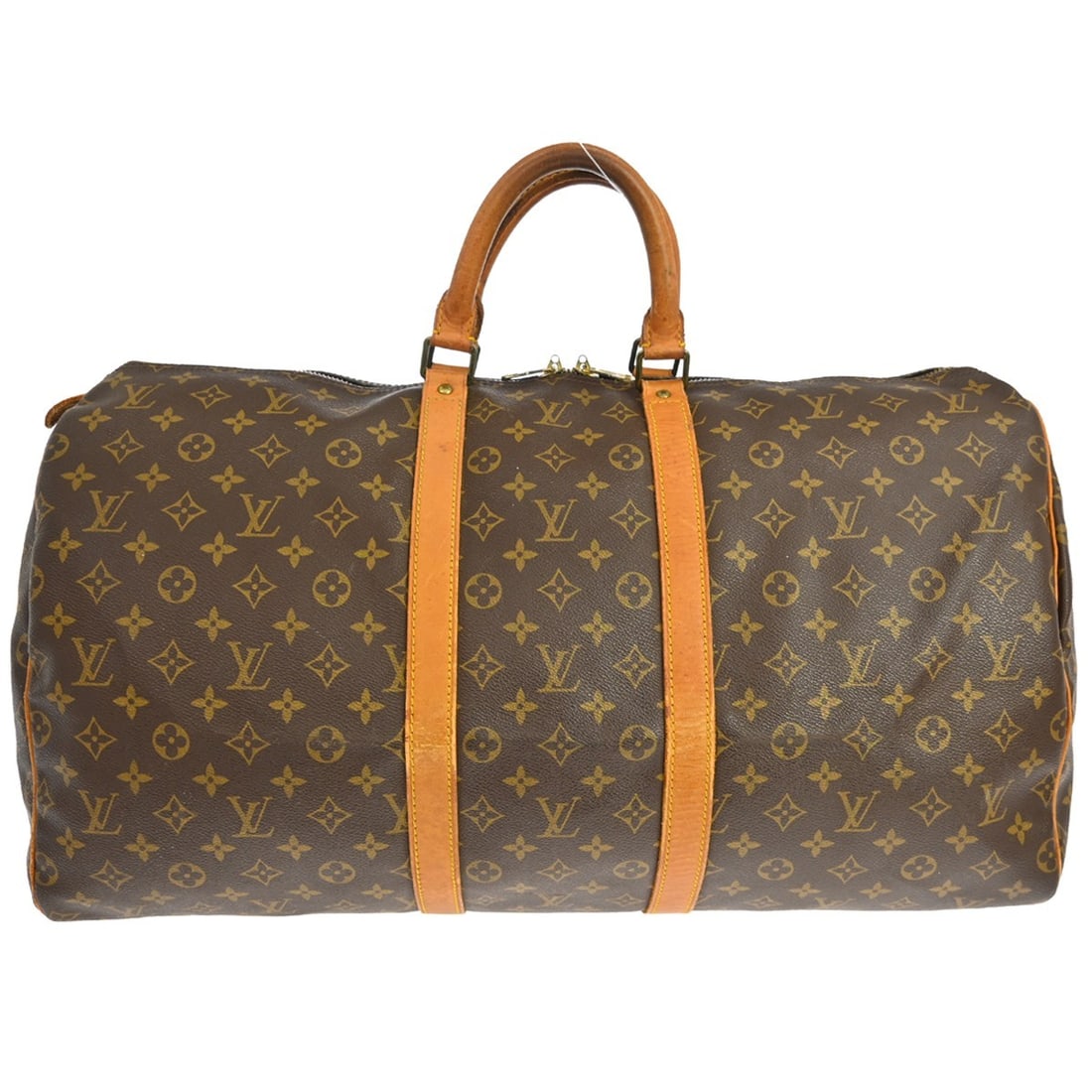 Louis Vuitton Keepall 55 Monogram Canvas Extra Large Travel Duffle Bag: Louis Vuitton Keepall 55 Monogram Canvas Extra Large Travel Duffle Bag The Louis Vuitton Keepall 55 is a vintage, extra-large travel handbag crafted from the brand's iconic monogram canvas with leathe