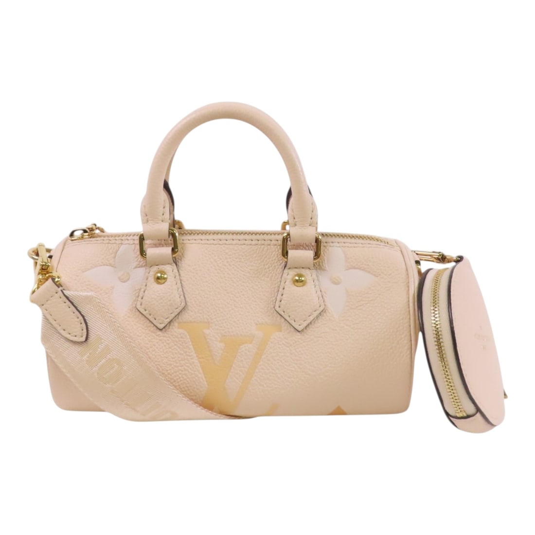 Papillon BB Beige Calfskin Shoulder Bag by Louis Vuitton M45708: Papillon BB Beige Calfskin Shoulder Bag by Louis Vuitton M45708 Introducing the LOUIS VUITTON Papillon BB Handbag, a chic and versatile 2-way shoulder bag crafted from luxurious calfskin. This elegant
