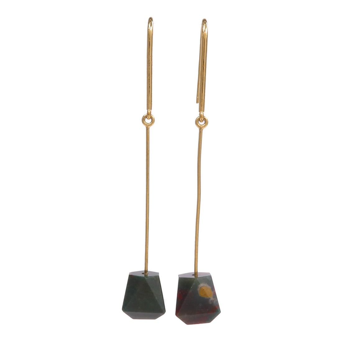 CELINE Green Metal Pierced Earrings for Women: CELINE Green Metal Pierced Earrings for Women These CELINE pierced earrings feature a stylish green design with metal accents, crafted for women. Made in France, they reflect the brand's signature ele