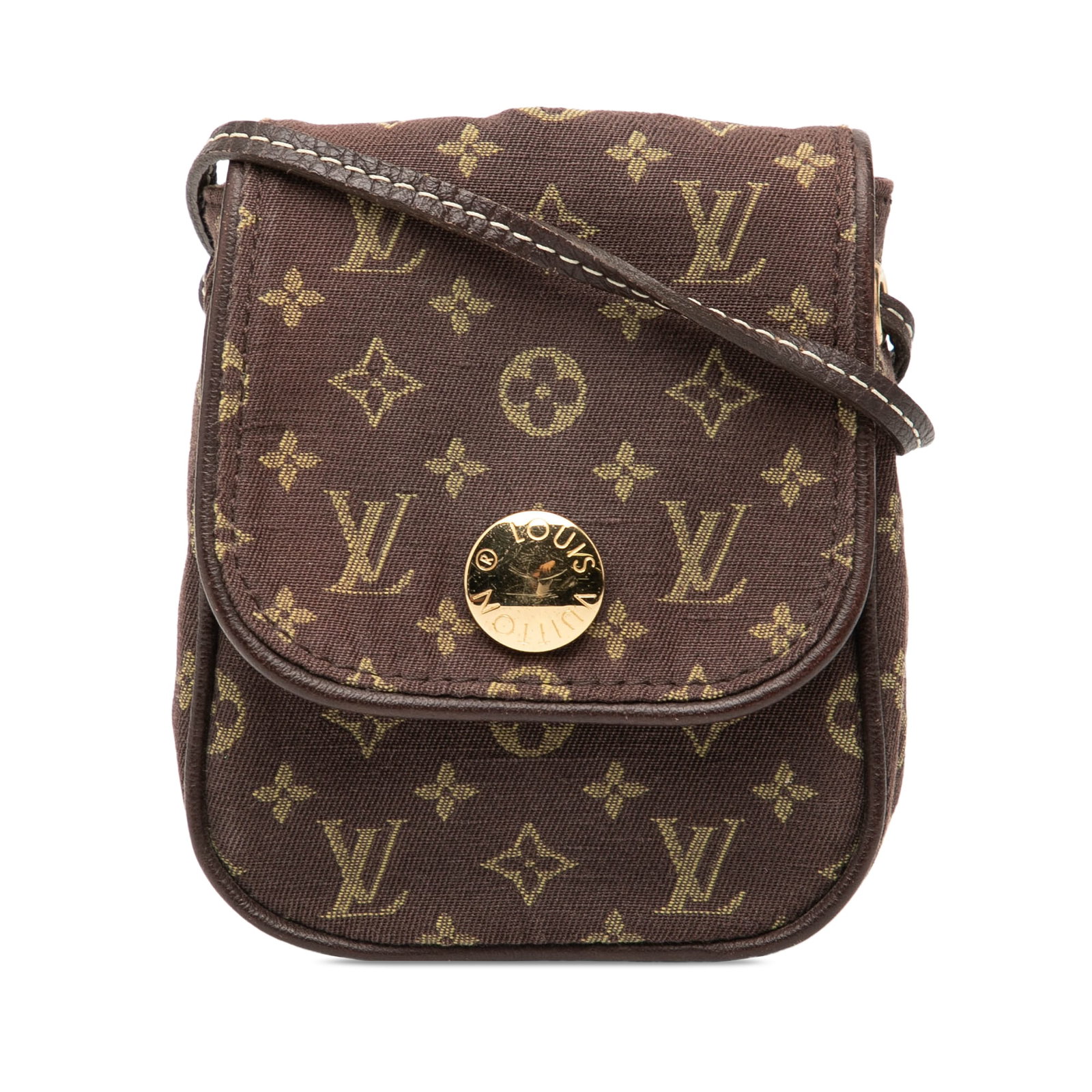Louis Vuitton Mini Lin Canvas Cancun Brown Pochette Bag: Louis Vuitton Mini Lin Canvas Cancun Brown Pochette Bag This Louis Vuitton Monogram Mini Lin Pochette Cancun features a mini lin canvas body with leather trim, a flat leather strap, and a top flap wit