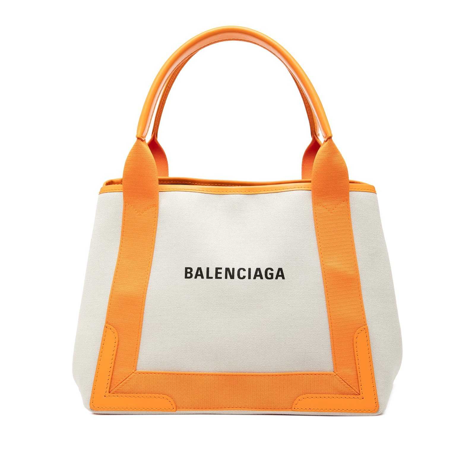 Balenciaga Navy Canvas Cabas S Tote with Leather Trim (1 of 7)