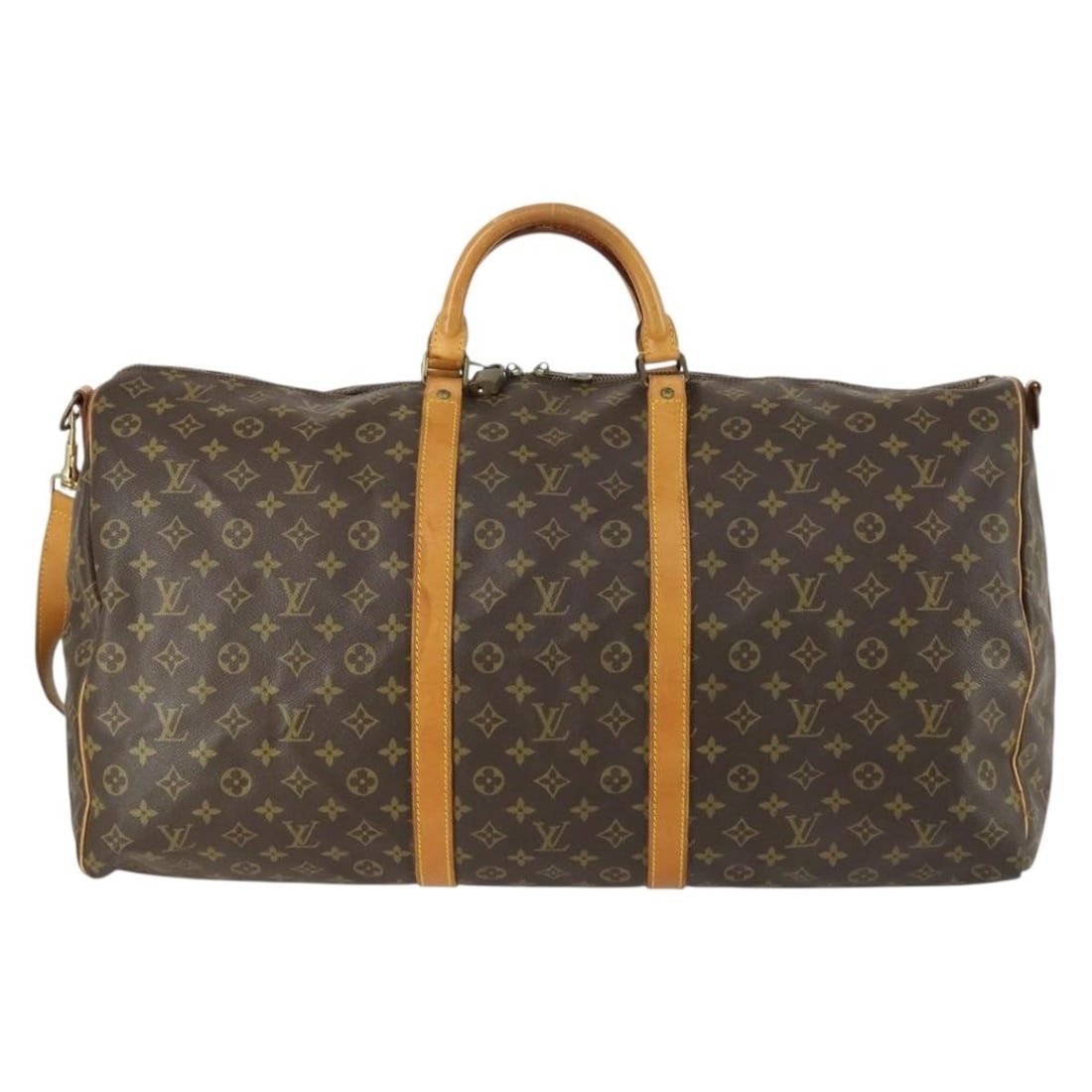 Keepall Bandouliere 60cm Canvas Travel Bag by Louis Vuitton: Keepall Bandouliere 60cm Canvas Travel Bag by Louis Vuitton Louis Vuitton Keepall Bandouliere bag crafted from brown monogram canvas designed for unisex use. The bag features a spacious design with a 