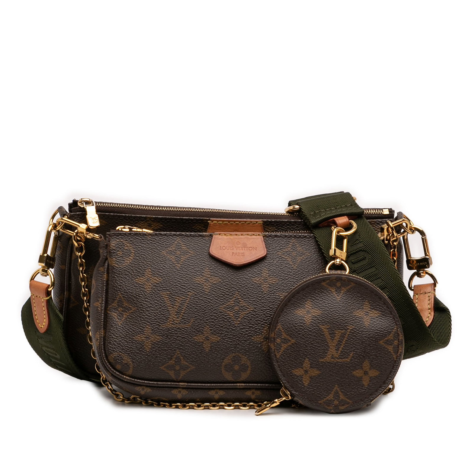 Louis Vuitton Multi Pochette Monogram Canvas Shoulder Bag with Accessories: Louis Vuitton Multi Pochette Monogram Canvas Shoulder Bag with Accessories The Louis Vuitton Monogram Multi Pochette Accessoires is crafted from signature monogram canvas and features both a detachabl