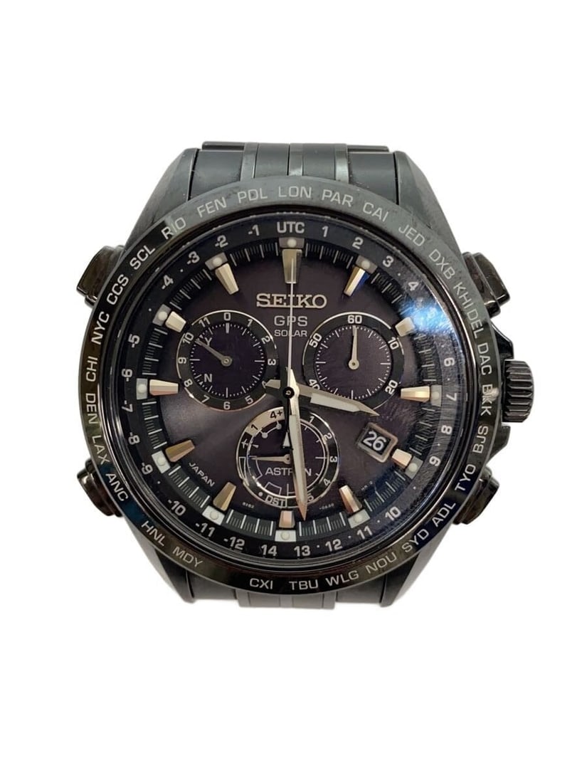 Seiko Astron Men's Black Wristwatch 8X82-0AB0-1: Seiko Astron Men's Black Wristwatch 8X82-0AB0-1 This SEIKO Astron 8X82-0AB0-1 men's wristwatch features a black design and is made in Japan. The watch is pre-owned and shows slight signs of use. It of