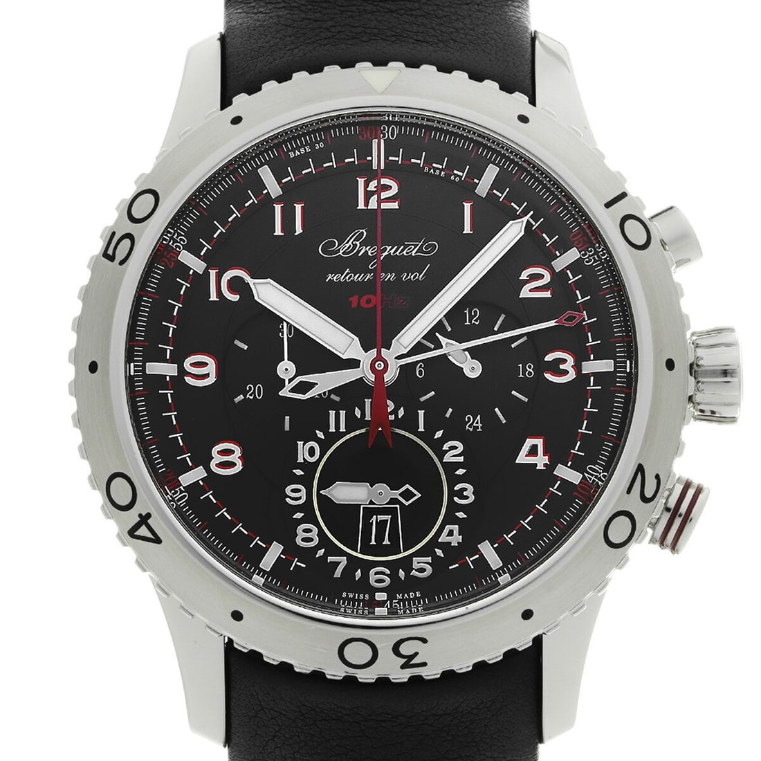 Breguet Type XXII Automatic Flyback Chronograph Men's Wristwatch: Breguet Type XXII Automatic Flyback Chronograph Men's Wristwatch This Breguet Type XXII 3880ST/H2/3XV men's wristwatch features a Swiss automatic Cal.589F movement housed in a 44mm stainless steel cas