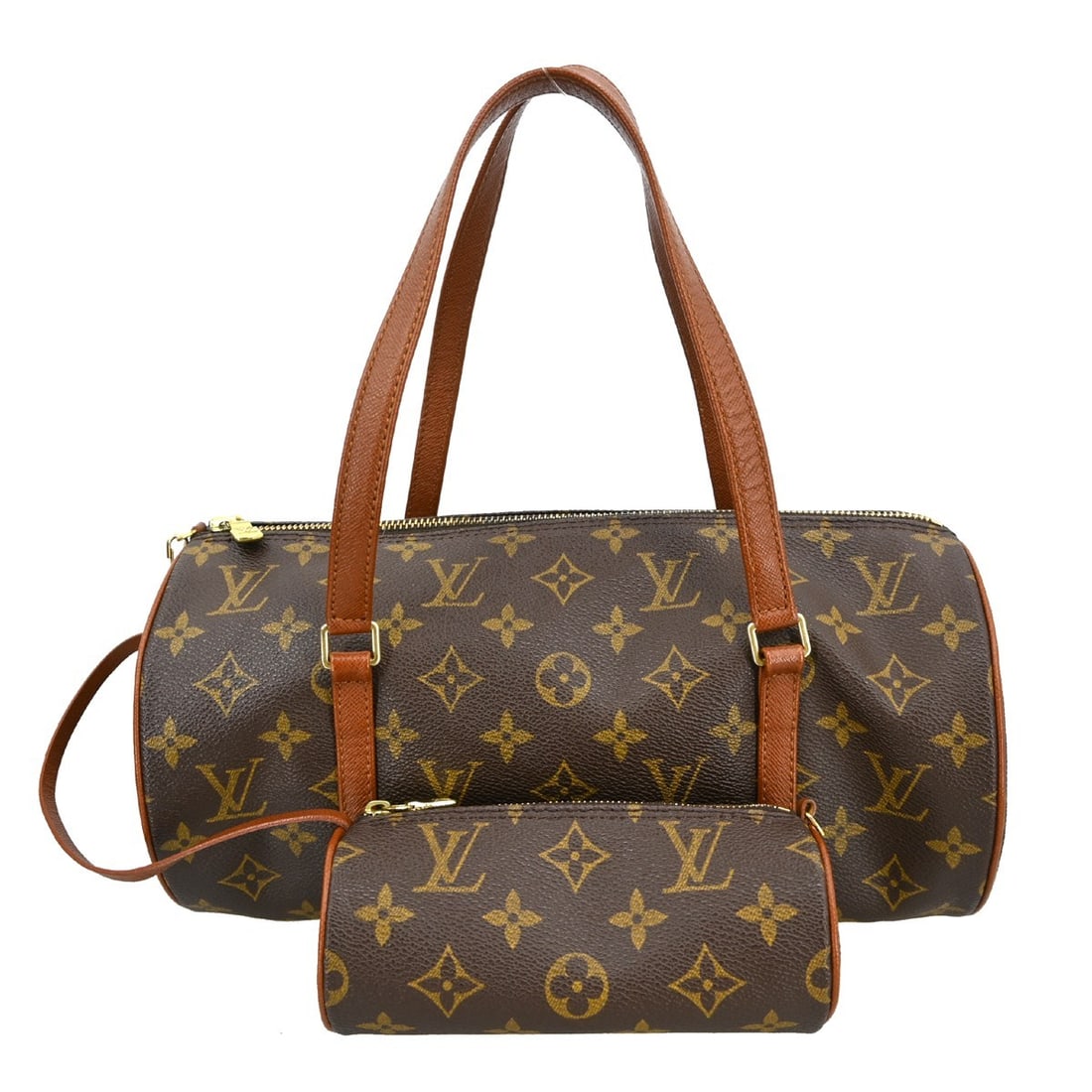 Louis Vuitton Papillon 30 Monogram Canvas Brown Medium Handbag: Louis Vuitton Papillon 30 Monogram Canvas Brown Medium Handbag This Louis Vuitton Papillon 30 handbag features the iconic monogram canvas exterior and brown leather double handles. The medium-sized pu