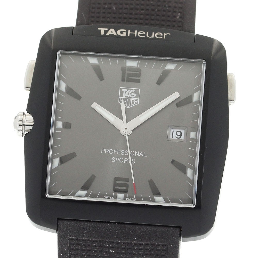 TAG Heuer Professional Sport Quartz Date Wristwatch WAE1113: TAG Heuer Professional Sport Quartz Date Wristwatch WAE1113 This TAG Heuer Professional Sports Date Quartz Men's Watch (model WAE1113) features a stainless steel case and a gray dial, paired with a du