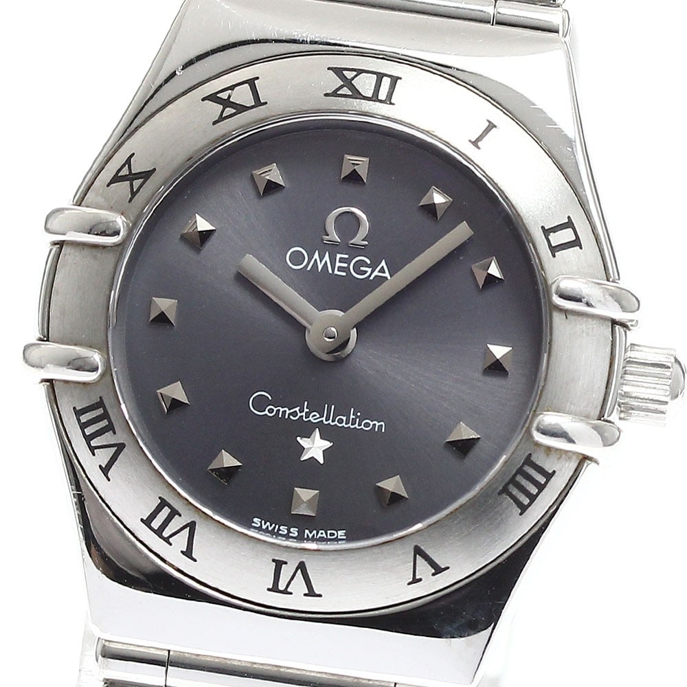 Omega Constellation Mini My Choice Quartz Steel Ladies Watch 1561.51: Omega Constellation Mini My Choice Quartz Steel Ladies Watch 1561.51 This OMEGA Constellation Mini My Choice women's wristwatch features a stainless steel case and bracelet with a gray dial. The watch