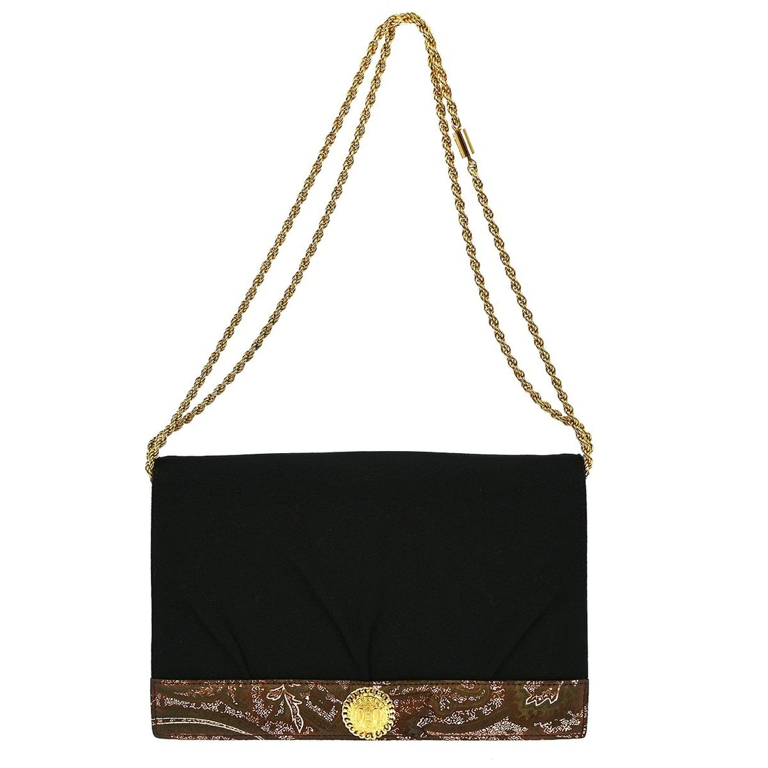 Celine Black Canvas Leather Small Shoulder Bag with Logo Accent (1 of 8)