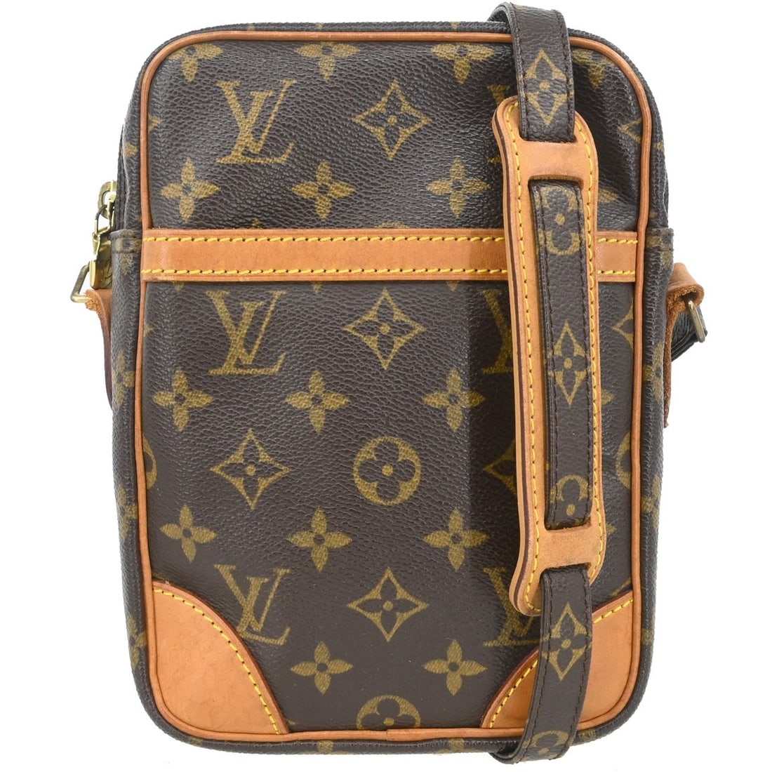 Louis Vuitton Danube Monogram Canvas Crossbody Shoulder Bag M45266: Louis Vuitton Danube Monogram Canvas Crossbody Shoulder Bag M45266 This Louis Vuitton Danube crossbody shoulder bag features the iconic Monogram canvas with leather trim. Designed with a medium size, 