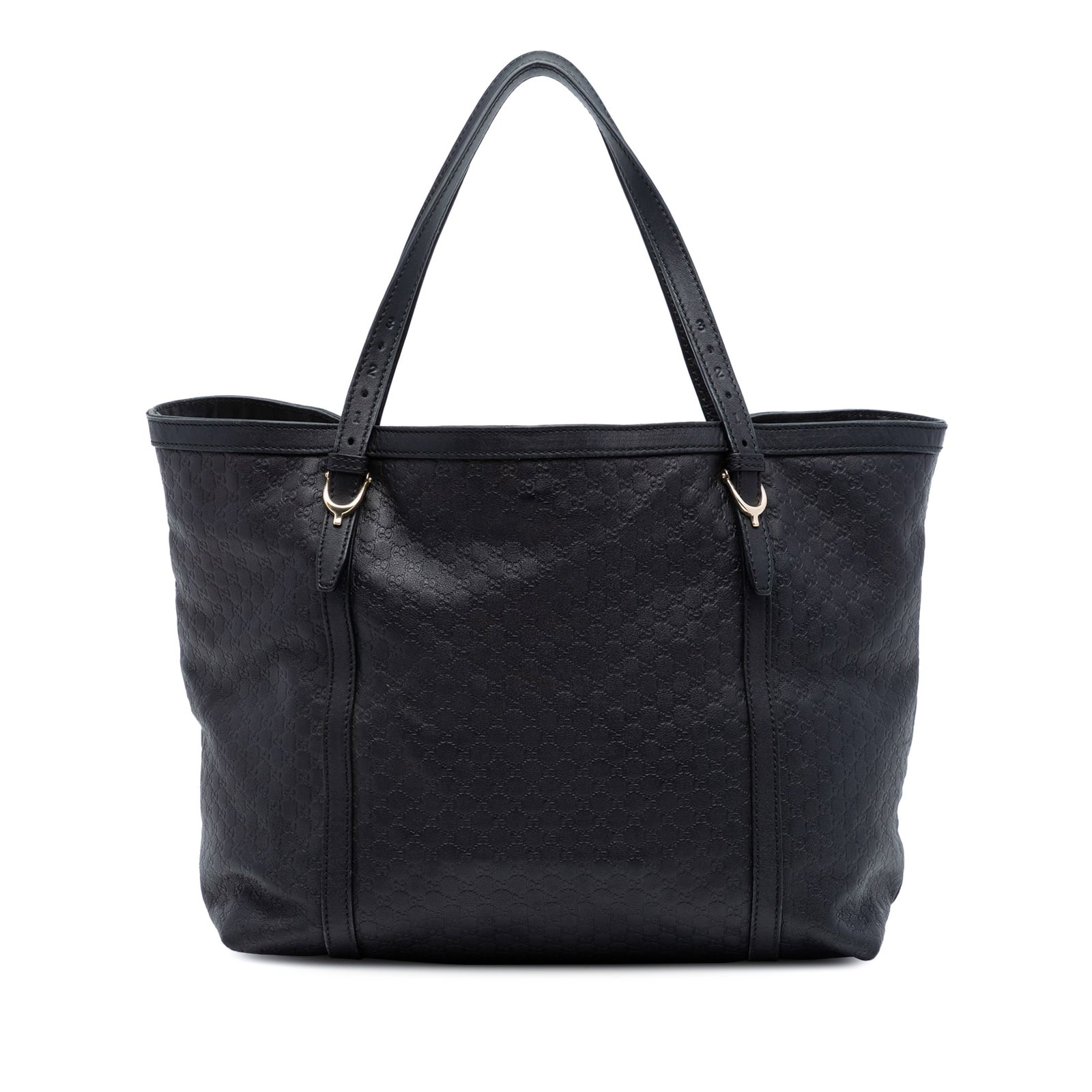 Black Leather Microguccissima Nice Tote Bag by Gucci (1 of 7)