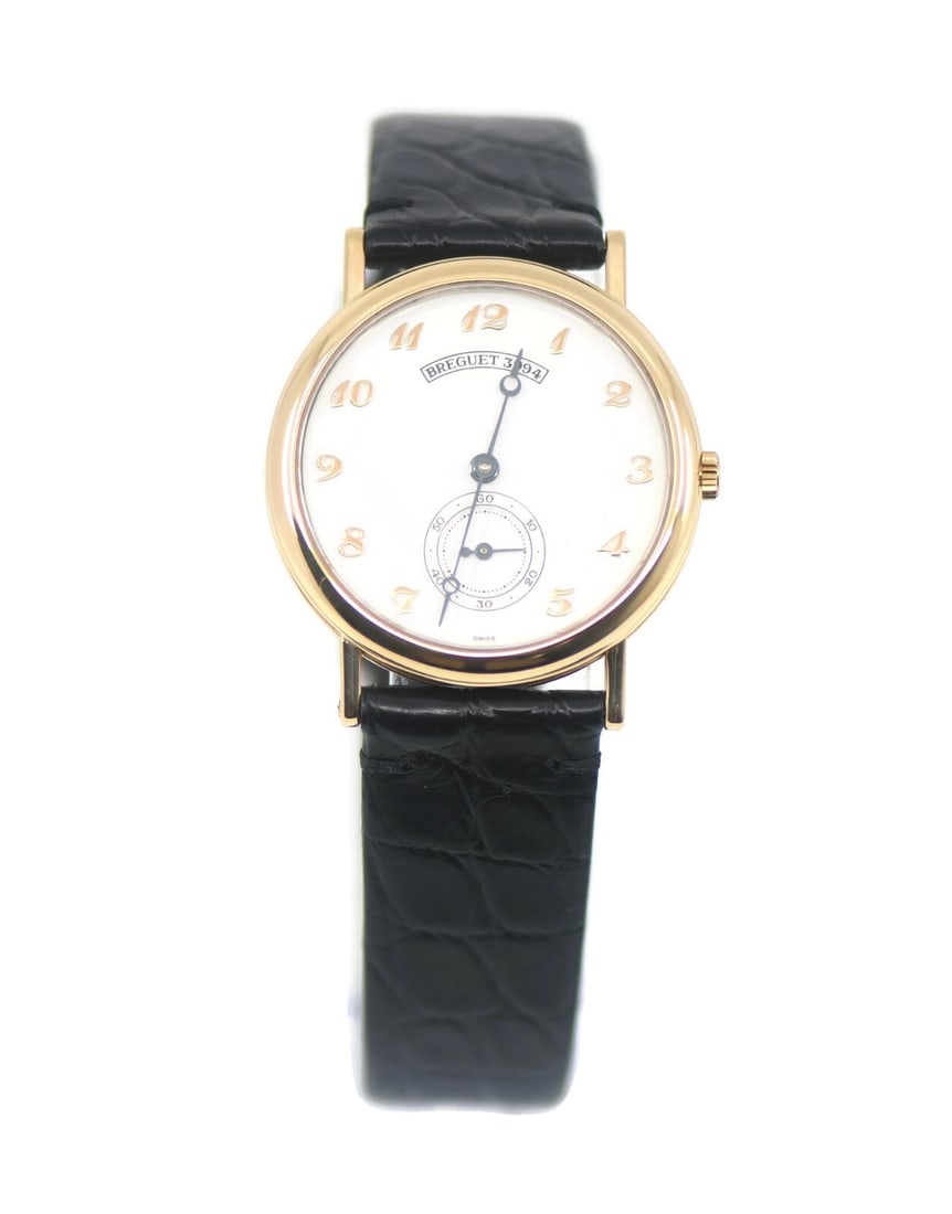 Breguet Classique 18K Yellow Gold Automatic Watch Ref 3290: Breguet Classique 18K Yellow Gold Automatic Watch Ref 3290 Experience the elegance of the Breguet Classique 18K Yellow Gold Watch, model 3290. This exquisite wristwatch features a mechanical (automati