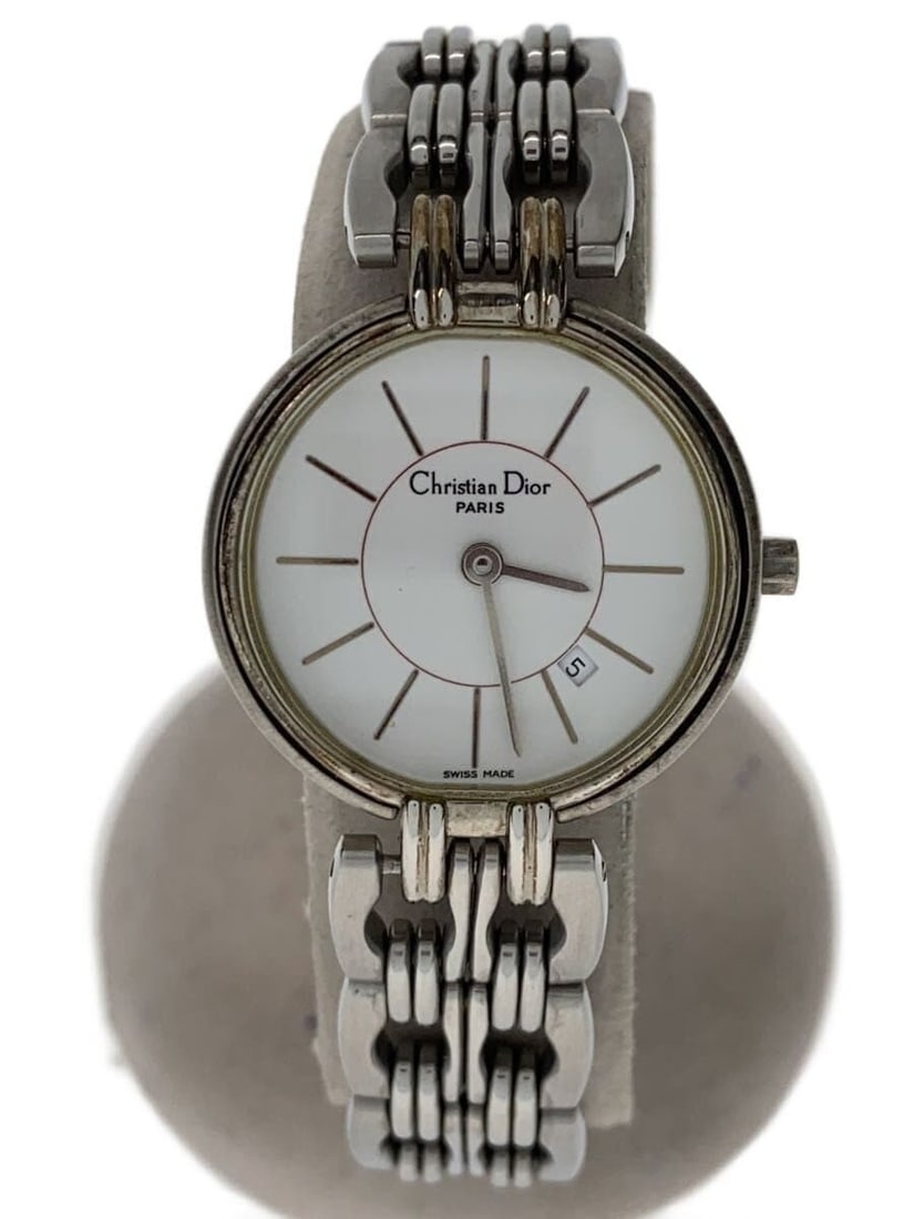 Christian Dior Bagheera quartz stainless steel women wristwatch: Christian Dior Bagheera quartz stainless steel women wristwatch This Christian Dior Bagbeera Quartz women's wristwatch features a stainless steel case and band in a white color scheme. Made in Switzer