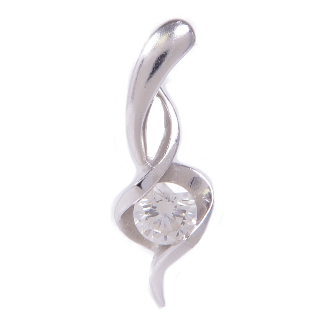 Elegant Diamond Pendant in 18K White Gold by JEWELRY: Elegant Diamond Pendant in 18K White Gold by JEWELRY This exquisite diamond pendant top is crafted from 18K white gold, showcasing a stunning clear diamond that adds a touch of elegance. Its classic d