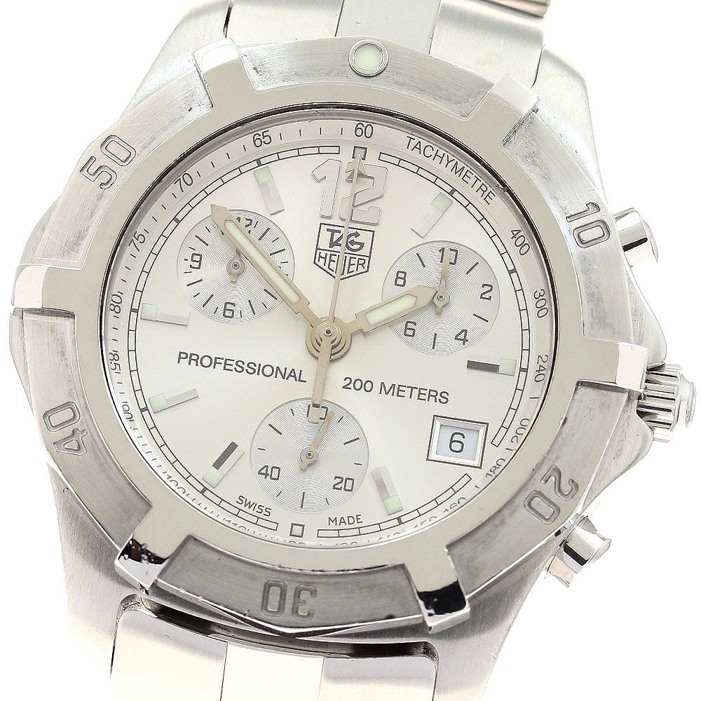 TAG Heuer Exclusive CN1111 Quartz Chronograph Date Men's Watch: TAG Heuer Exclusive CN1111 Quartz Chronograph Date Men's Watch This TAG HEUER Exclusive Date Chronograph Quartz Men's Watch, model CN1111, features a stainless steel case and bracelet with a silver di