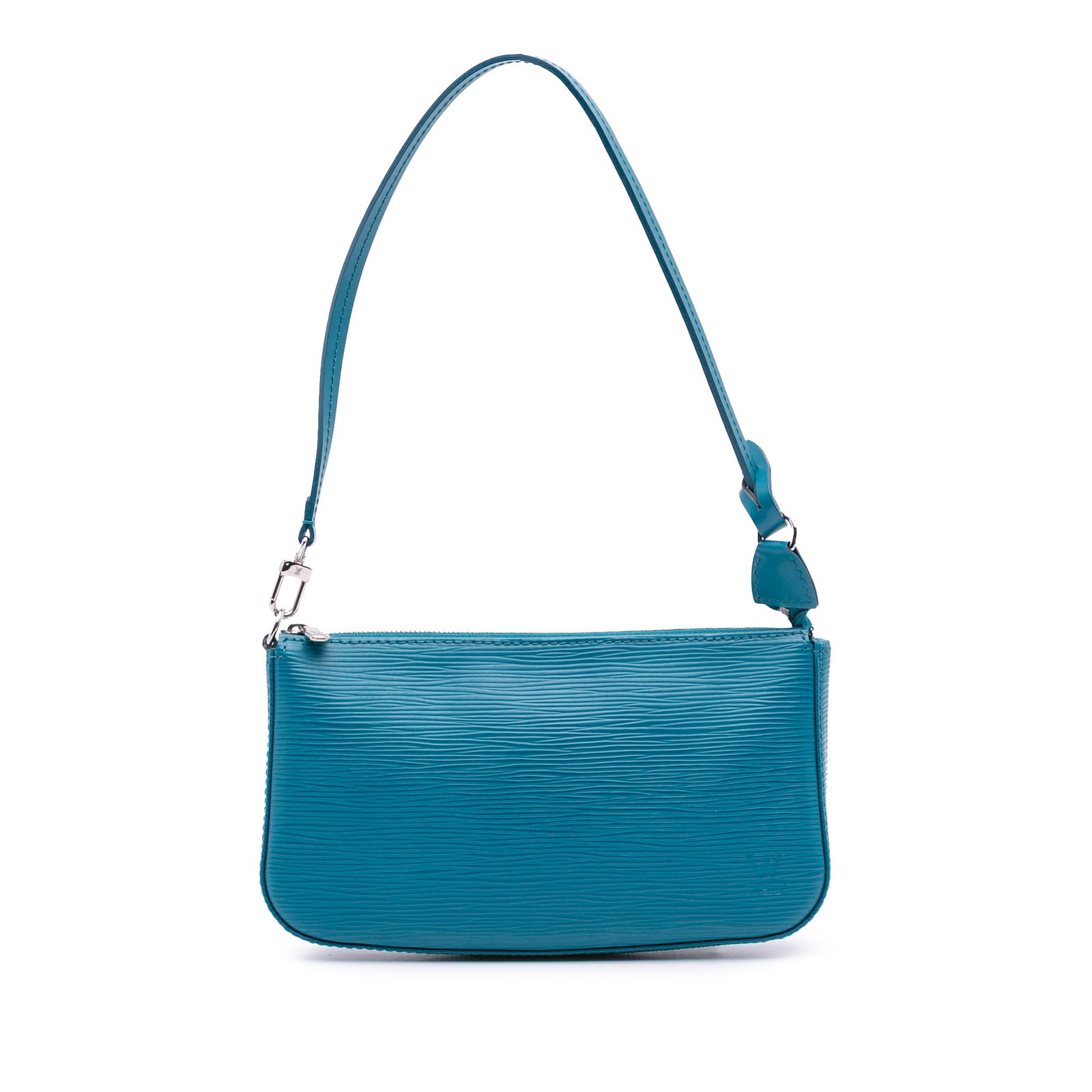 Louis Vuitton Epi Pochette Accessoires Blue Leather Bag: Louis Vuitton Epi Pochette Accessoires Blue Leather Bag This Louis Vuitton Epi Pochette Accessoires is a stylish and functional accessory crafted from high-quality epi leather. It features a flat leat