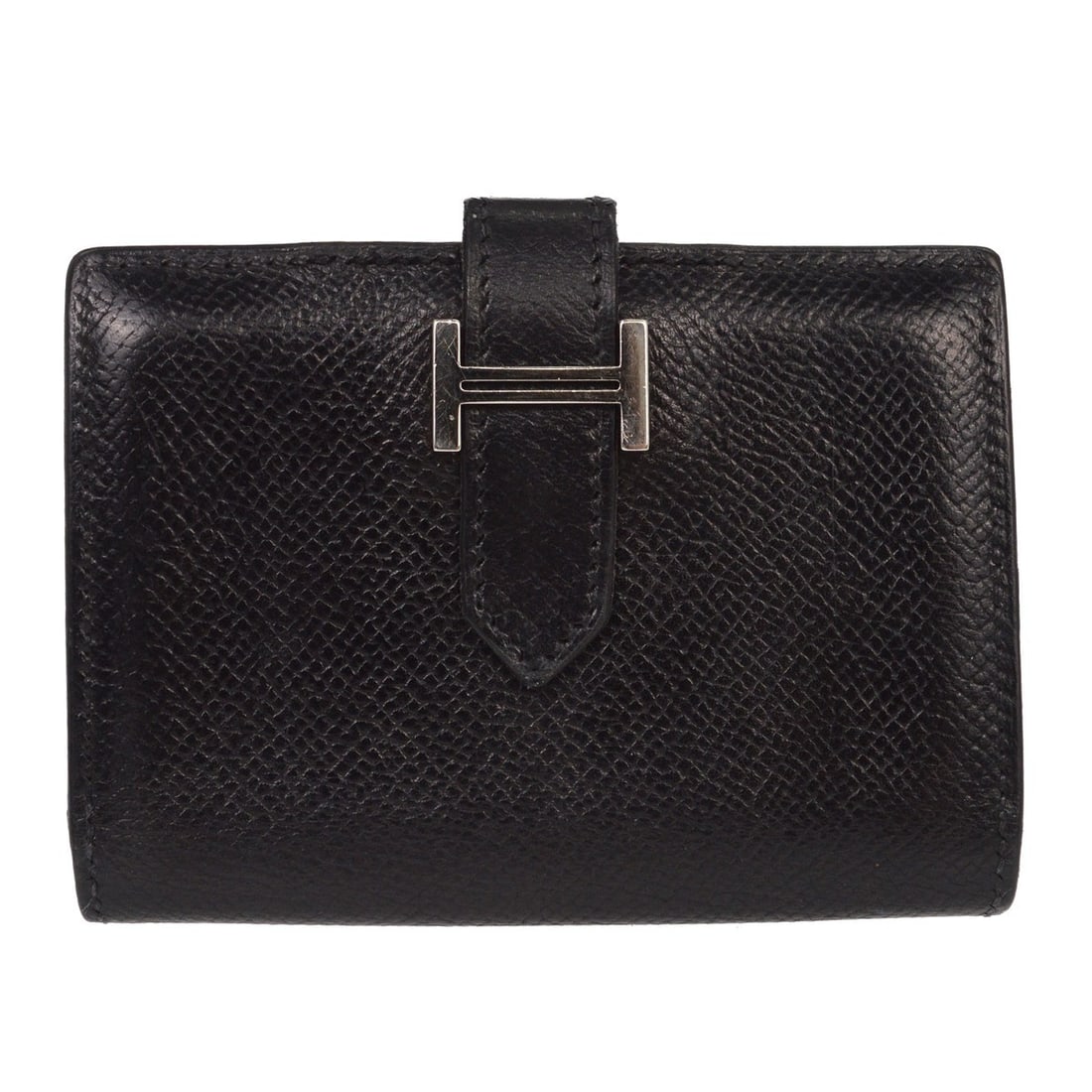 Hermes Bearn Epsom Leather Black Card Wallet for Women: Hermes Bearn Epsom Leather Black Card Wallet for Women This Hermes Bearn cardholder is crafted from black Epsom leather and features the iconic brand logo accent. Designed for women, this card wallet 