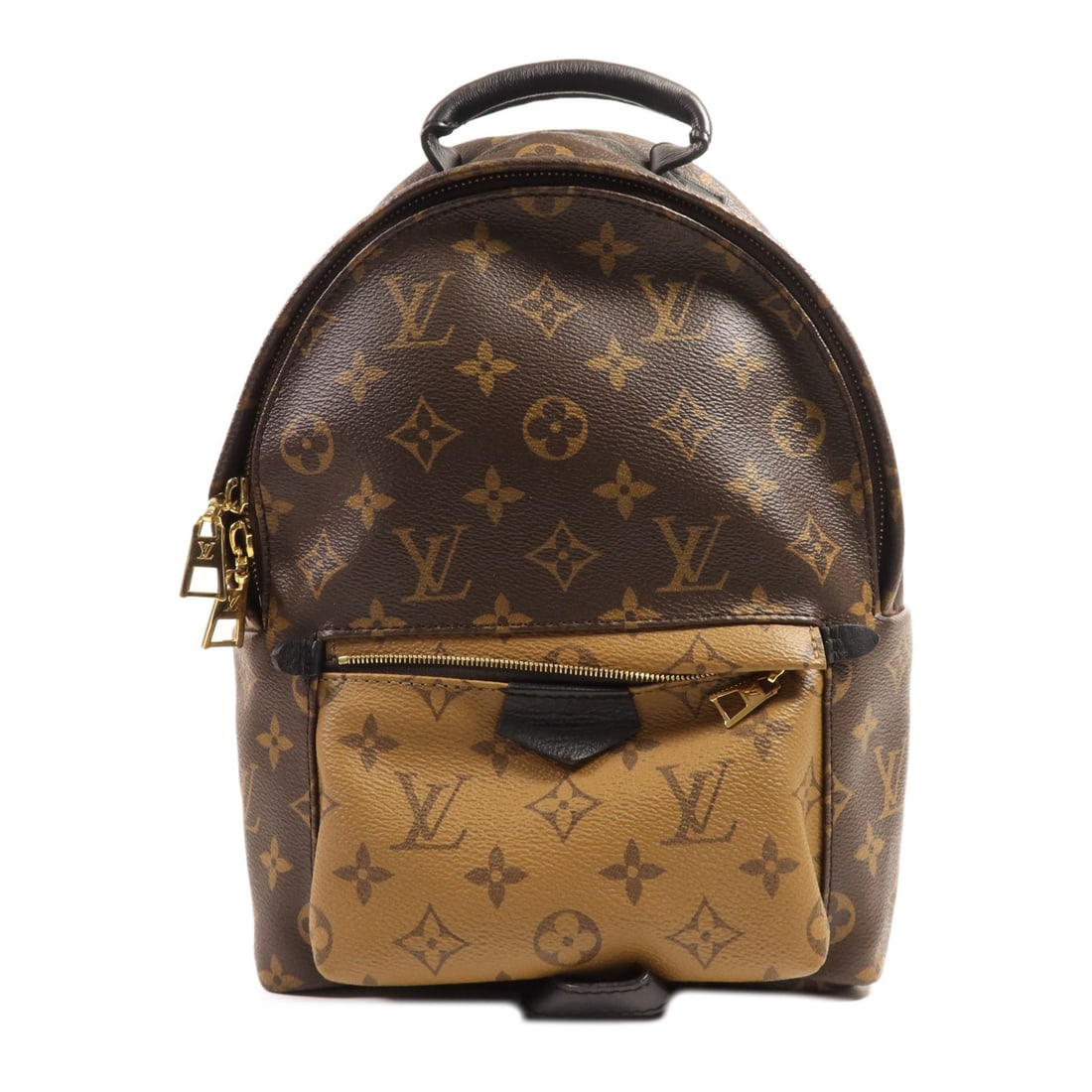 Louis Vuitton Palm Monogram GHW Springs PM Backpack Rucksack: Louis Vuitton Palm Monogram GHW Springs PM Backpack Rucksack Discover the elegance of the Louis Vuitton LV GHW Springs PM Backpack, a stylish rucksack made from durable PVC coated canvas. This chic ba