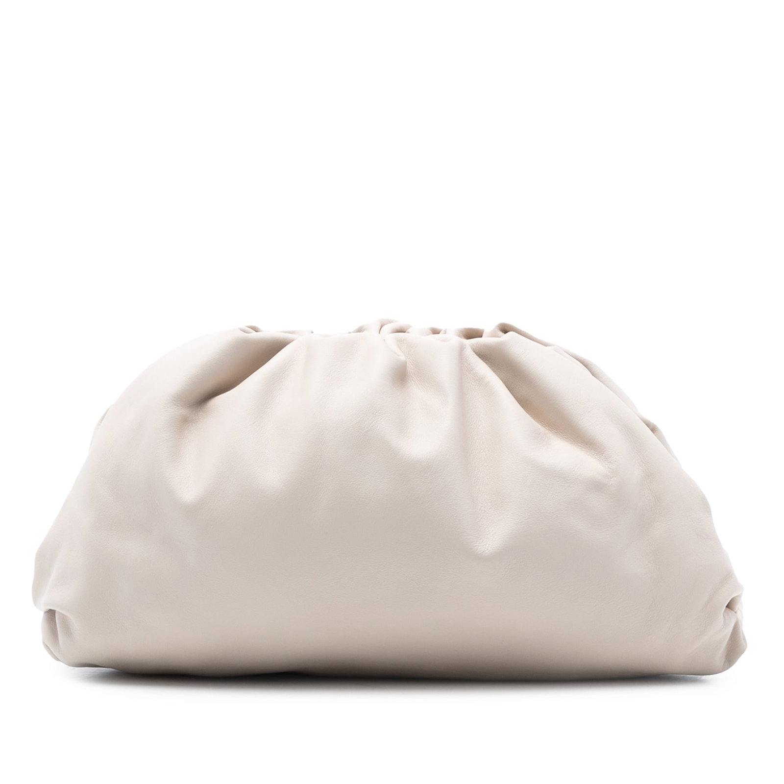 Bottega Veneta The Pouch White Lambskin Leather Clutch Bag (1 of 7)