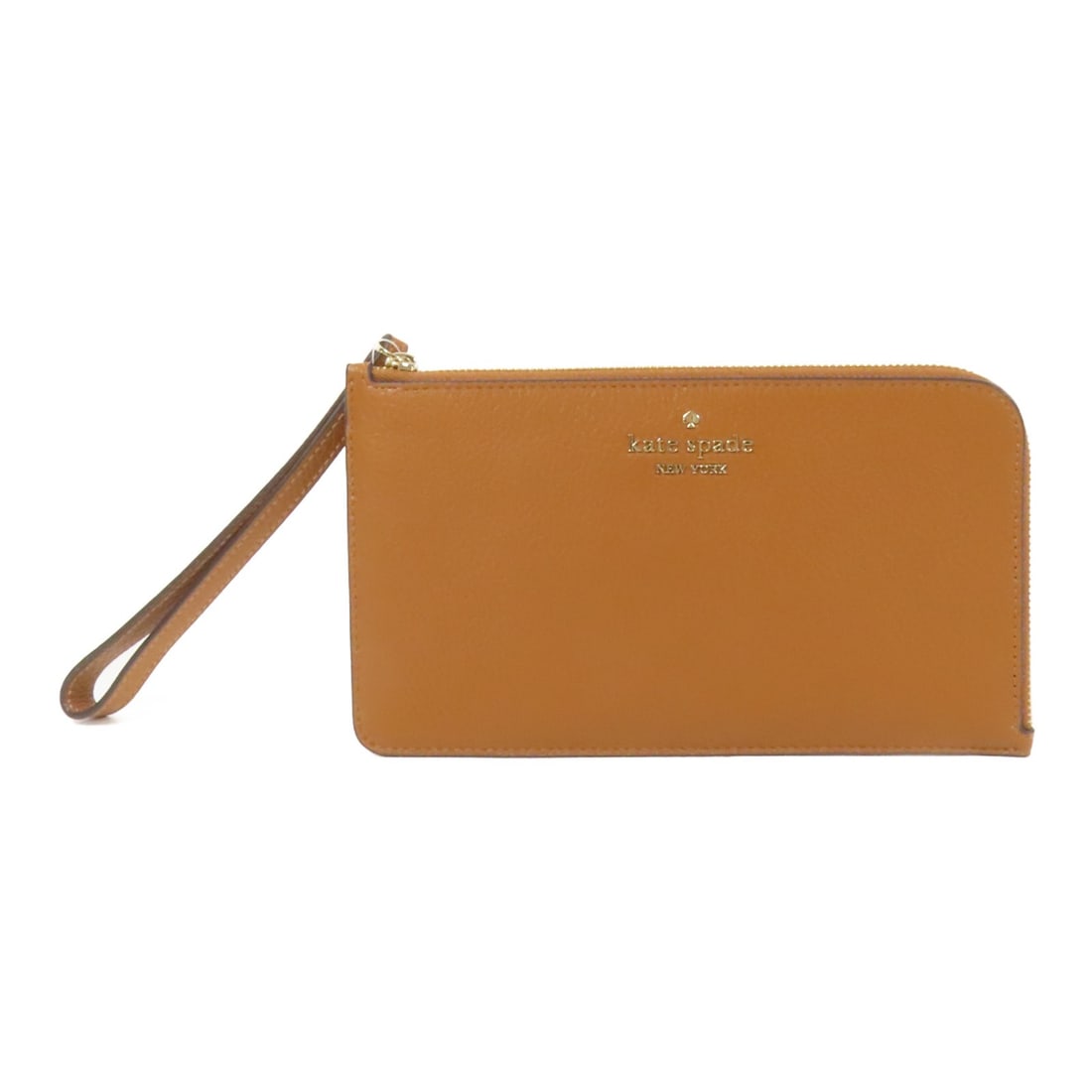 Brown Calfskin Leather Clutch by Kate Spade USA: Brown Calfskin Leather Clutch by Kate Spade USA This clutch bag is crafted from brown calfskin leather and features a sleek design. Designed for women, it offers a compact and elegant accessory for va