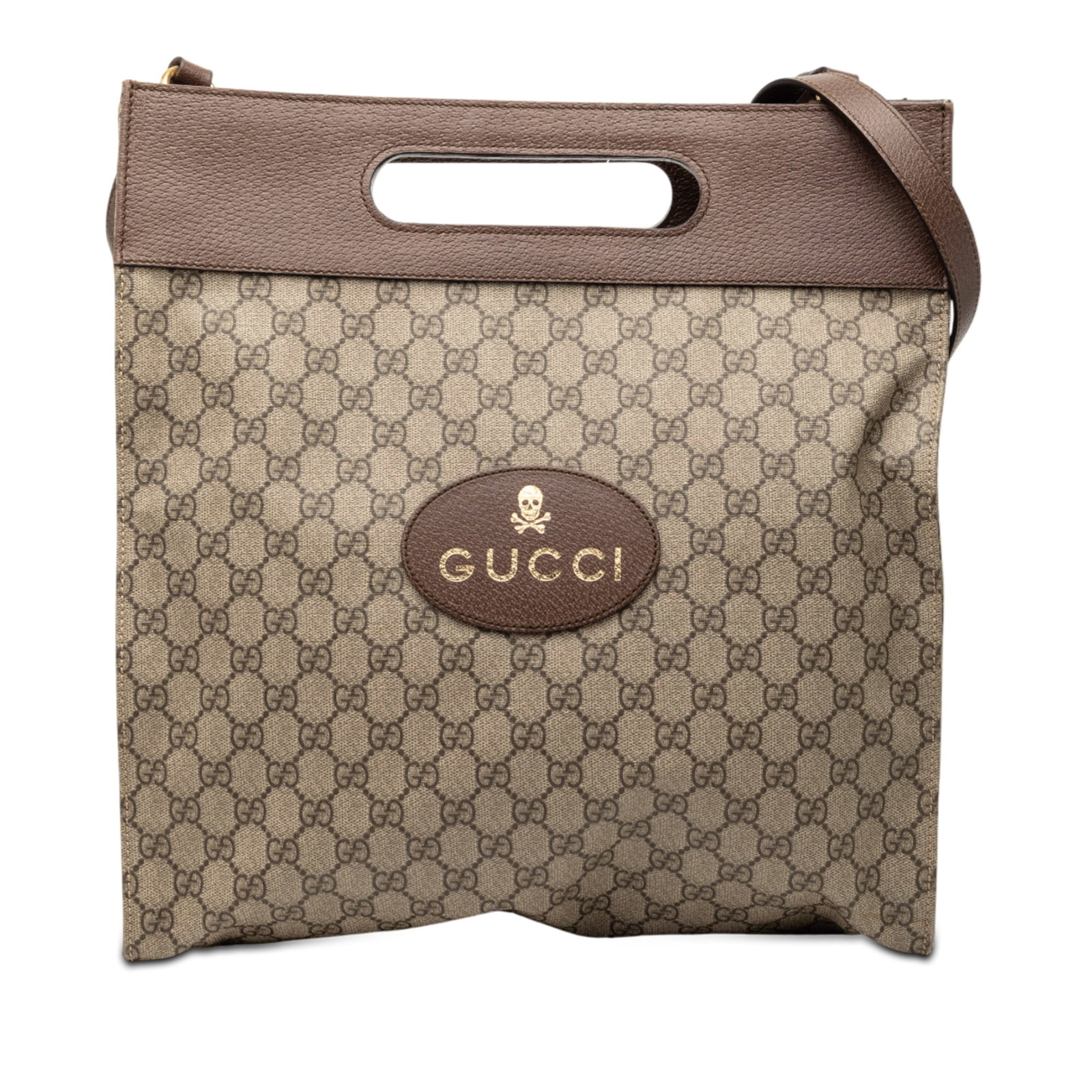 Gucci Neo Vintage Soft Tote GG Supreme Coated Canvas with Leather Trim: Gucci Neo Vintage Soft Tote GG Supreme Coated Canvas with Leather Trim The Gucci GG Supreme Neo Vintage Soft Tote features a coated canvas body with leather trim, cut-out leather handles, a detachable