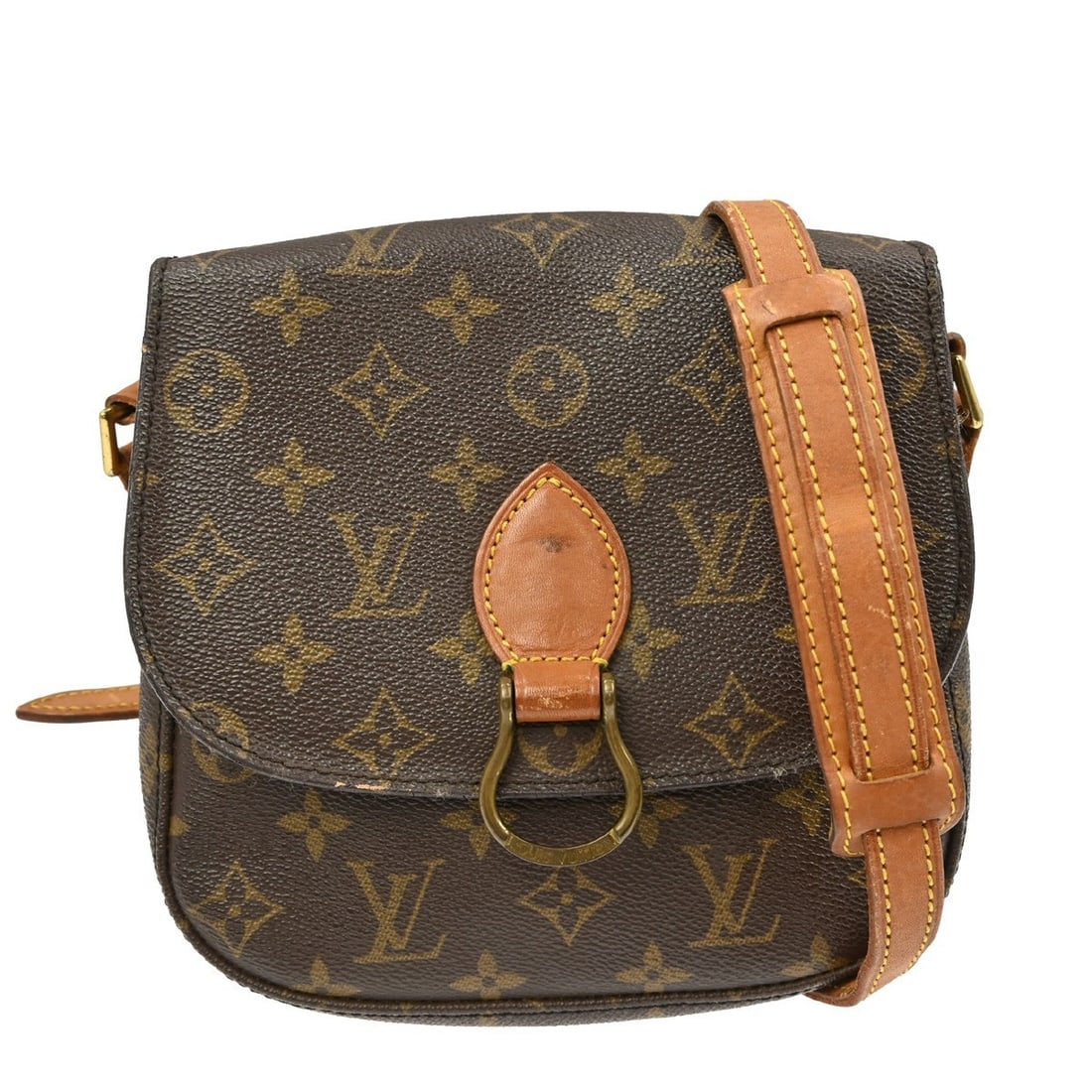 Louis Vuitton Saint Cloud MM Monogram Canvas Medium Vintage Shoulder Bag: Louis Vuitton Saint Cloud MM Monogram Canvas Medium Vintage Shoulder Bag This Louis Vuitton Saint Cloud MM shoulder bag features the iconic monogram canvas leather exterior in brown with a beige cross