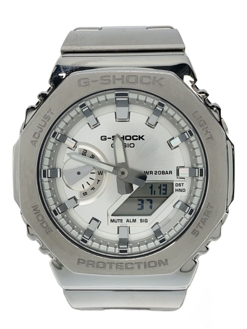 Casio G Shock Stainless Steel Silver Wristwatch GM 2110D (1 of 5)