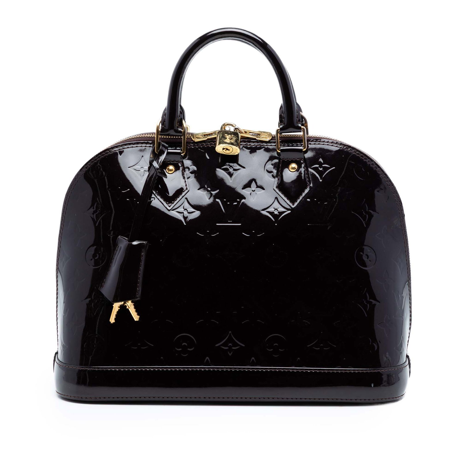 Louis Vuitton Alma PM Purple Monogram Vernis Leather Handbag France (1 of 8)