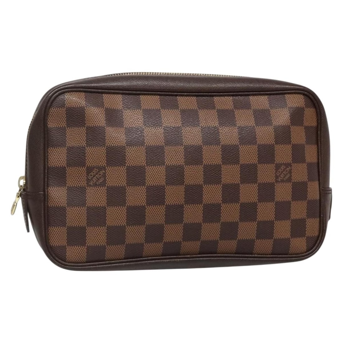 LOUIS VUITTON Damier Ebene Trousse Toilette 25 Clutch Bag N47624 Auth: LOUIS VUITTON Damier Ebene Trousse Toilette 25 Clutch Bag N47624 Auth This elegant LOUIS VUITTON Damier Ebene Trousse Toilette 25 Clutch Bag is crafted from durable Damier Ebene Canvas, showcasing a s