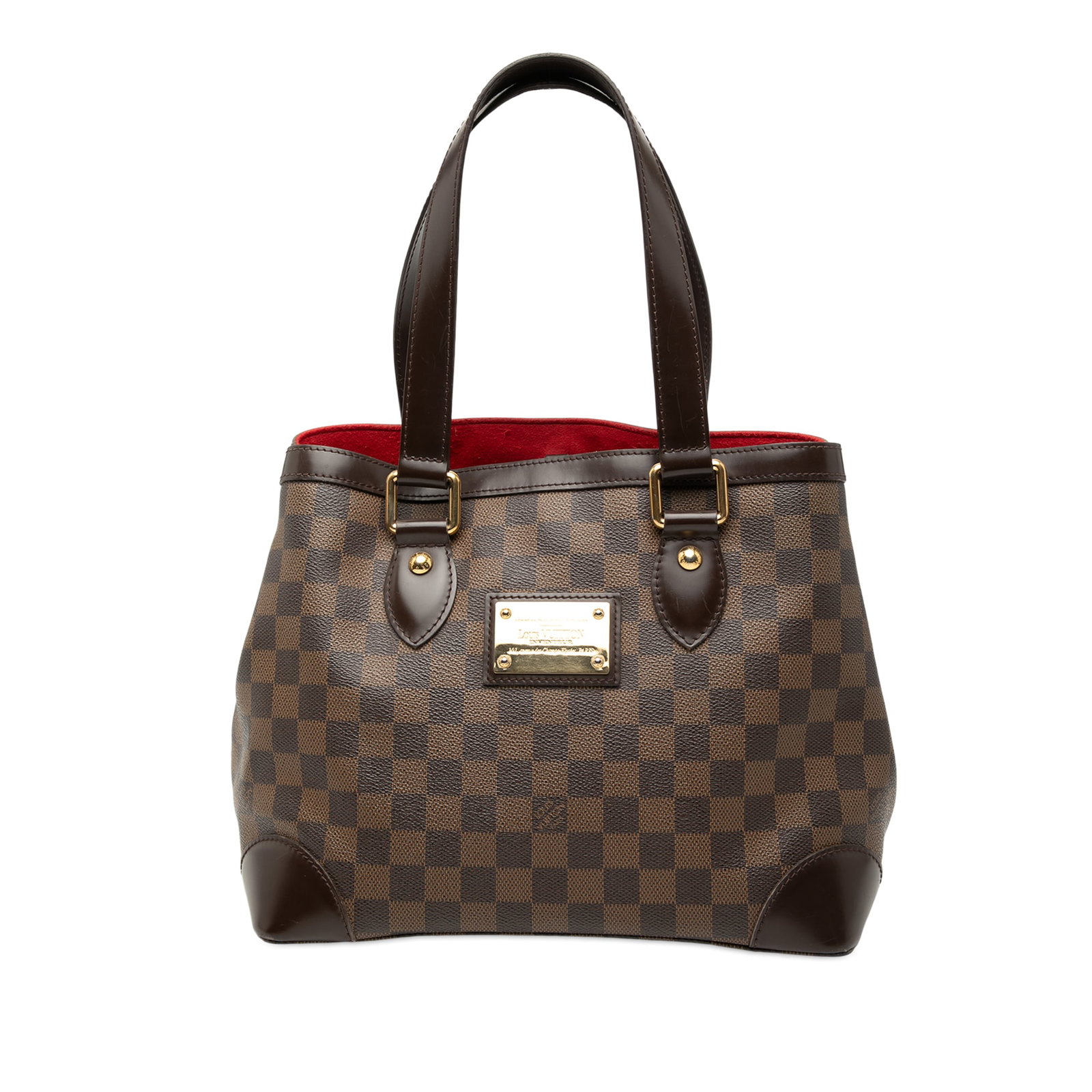 Louis Vuitton Hampstead PM Tote in Damier Ebene Canvas: Louis Vuitton Hampstead PM Tote in Damier Ebene Canvas The Louis Vuitton Damier Ebene Hampstead PM is crafted from damier ebene canvas and features flat leather handles. This bag offers an open top de