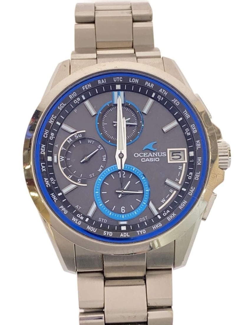 Casio Oceanus OCW-T2600-1AJF Gray Stainless Steel Wristwatch: Casio Oceanus OCW-T2600-1AJF Gray Stainless Steel Wristwatch This CASIO OCEANUS OCW-T2600-1AJF men's wristwatch features a stainless steel construction with a sleek gray color. Made in Japan, the watc