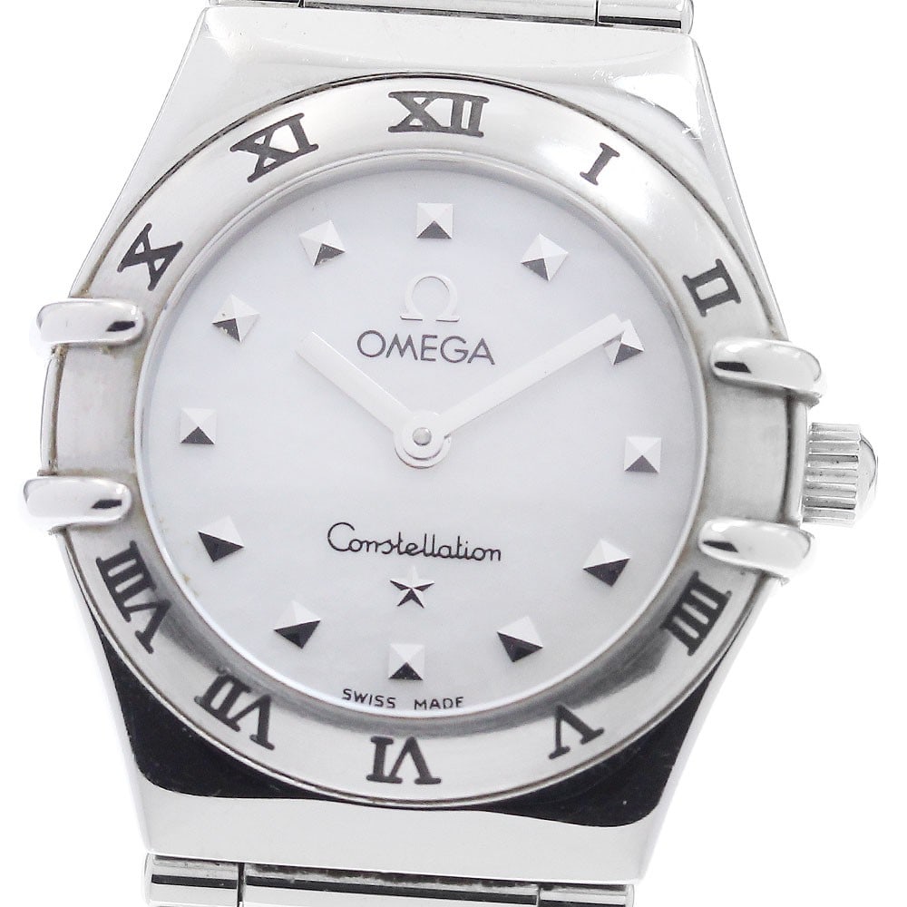 Omega Constellation Mini My Choice Quartz Steel Bracelet Watch 1561.71: Omega Constellation Mini My Choice Quartz Steel Bracelet Watch 1561.71 This OMEGA Constellation Mini My Choice women's wristwatch features a stainless steel case and bracelet, complemented by a white 