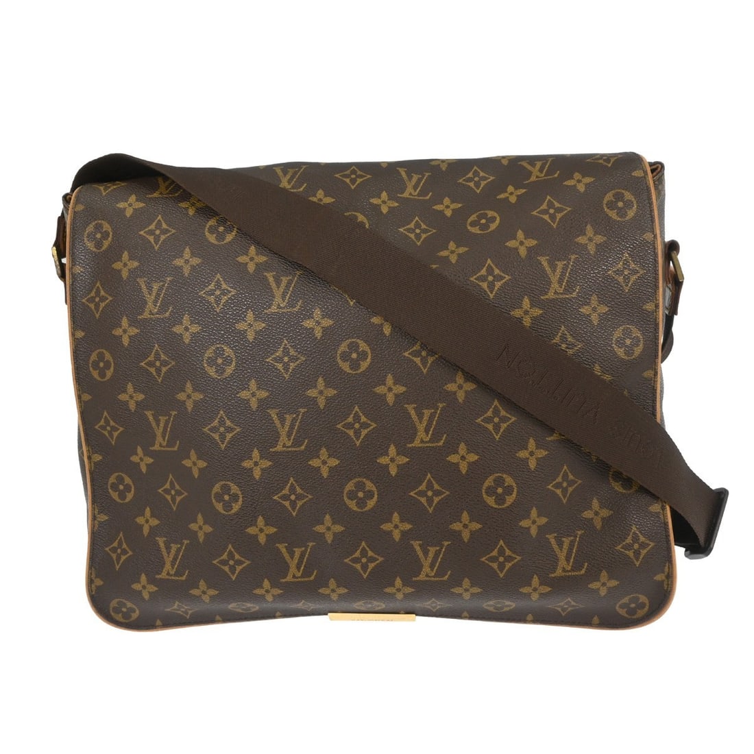 Abbesses Monogram Canvas Messenger Bag by Louis Vuitton: Abbesses Monogram Canvas Messenger Bag by Louis Vuitton The Louis Vuitton Abbesses Messenger Bag is crafted from monogram canvas with leather accents. Designed for unisex use, this brown messenger bag