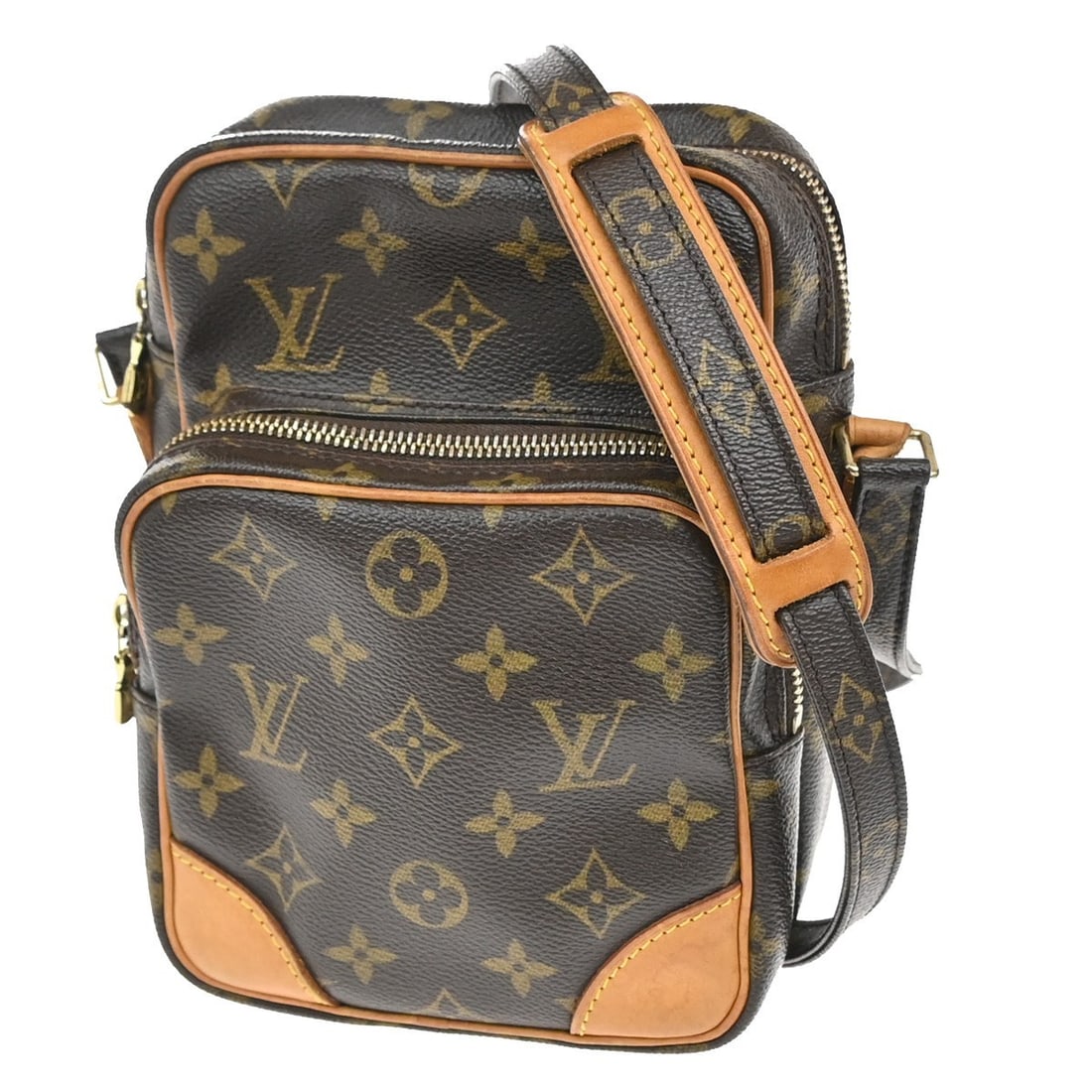 Louis Vuitton Amazone Shoulder Bag in Monogram Canvas Brown: Louis Vuitton Amazone Shoulder Bag in Monogram Canvas Brown This Louis Vuitton Amazone Bag is crafted from signature monogram canvas in brown and designed for women. The pre-owned shoulder bag shows n