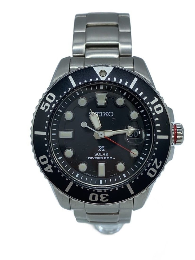 Seiko Prospex Diver Scuba Stainless Steel Men's Wristwatch: Seiko Prospex Diver Scuba Stainless Steel Men's Wristwatch This SEIKO Prospex Diver Scuba V157-0BT0 is a men's wristwatch featuring a stainless steel case and band in black. Designed for durability an
