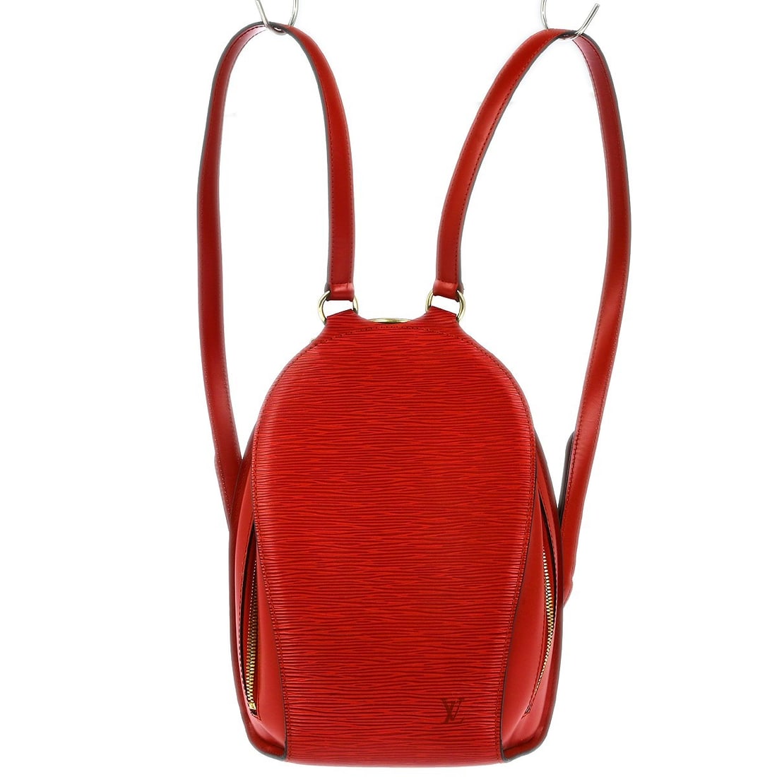Louis Vuitton Mabillon Red Epi Leather Backpack M52237: Louis Vuitton Mabillon Red Epi Leather Backpack M52237 This Louis Vuitton Mabillon backpack features the brand's signature red Epi leather, offering a stylish and durable option for everyday use. With