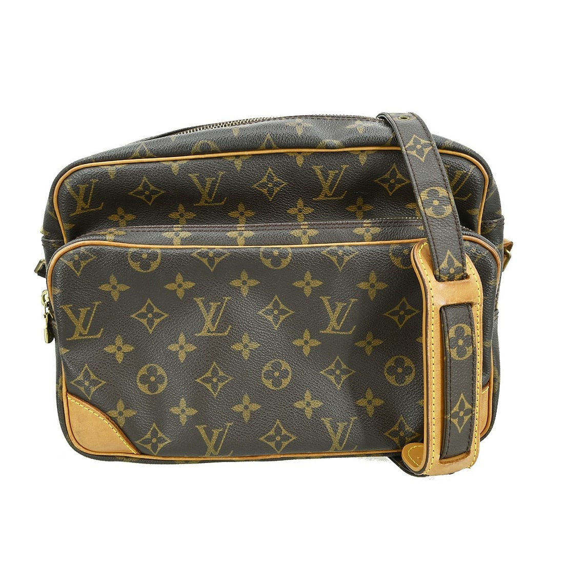 Louis Vuitton Nile Monogram Canvas Shoulder Bag: Louis Vuitton Nile Monogram Canvas Shoulder Bag This Louis Vuitton Monogram Nile Shoulder Bag features the iconic monogram canvas leather exterior in brown, complemented by a leather lining. Designed 
