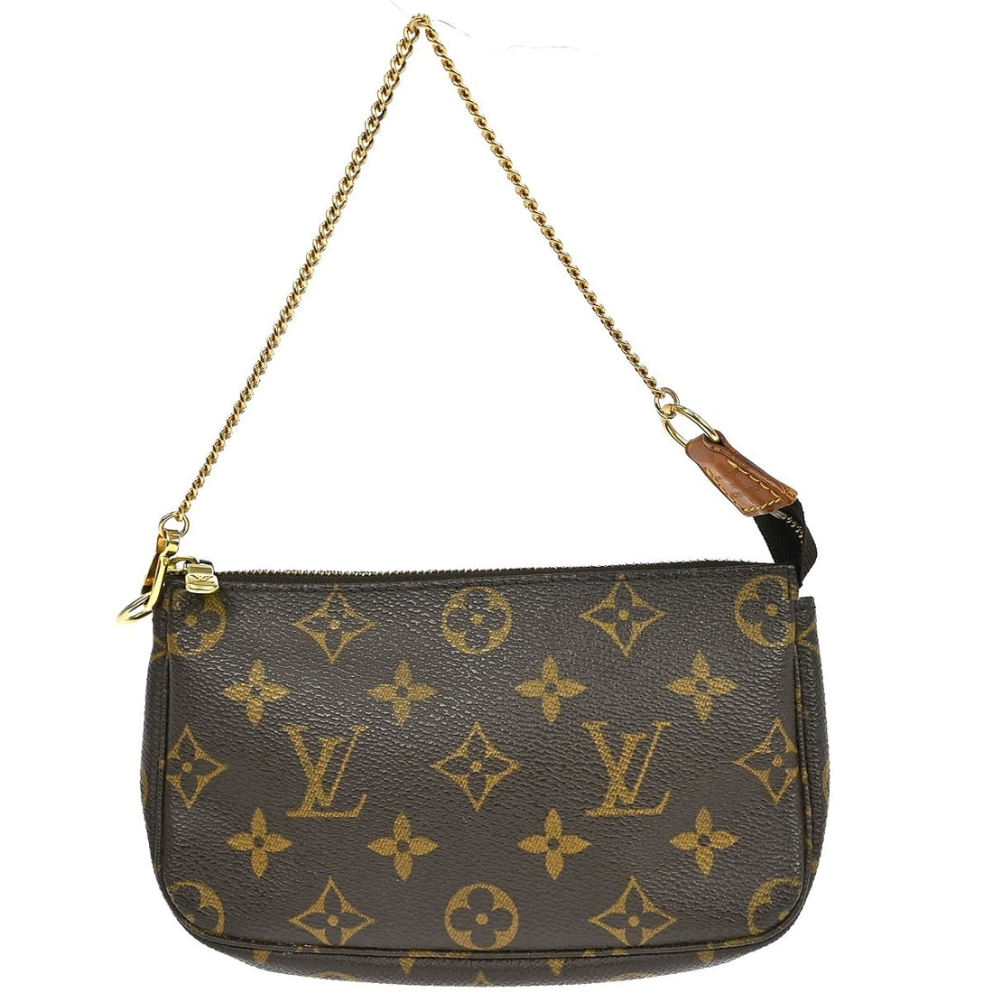 Louis Vuitton Mini Pochette Accessoires Monogram Canvas Micro Clutch Bag: Louis Vuitton Mini Pochette Accessoires Monogram Canvas Micro Clutch Bag This Louis Vuitton Monogram Bucket Attached Pouch Bag features the iconic monogram canvas exterior with brown leather top handl