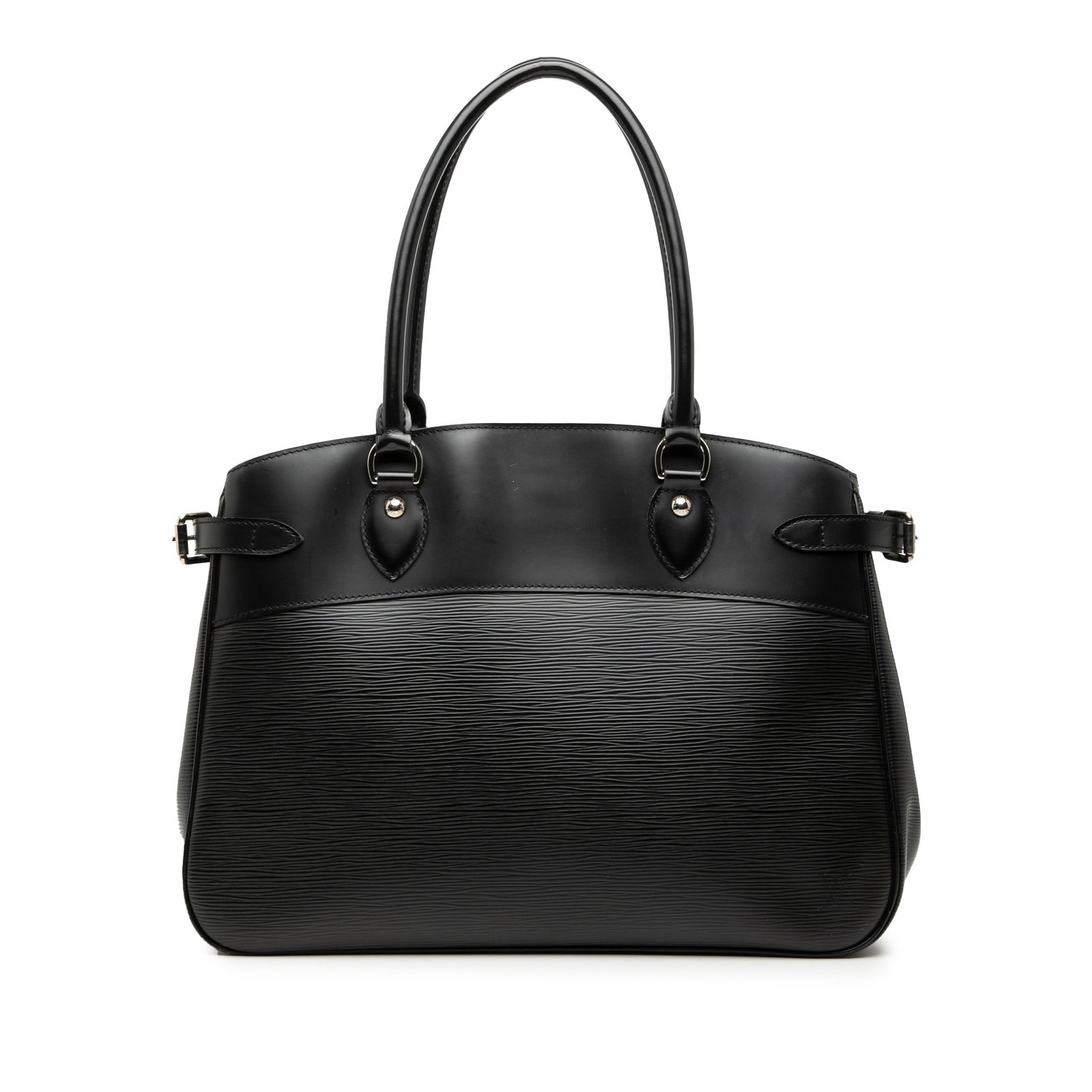 Louis Vuitton Passy GM Black Epi Leather Tote Bag with Rolled Handles: Louis Vuitton Passy GM Black Epi Leather Tote Bag with Rolled Handles The Louis Vuitton Epi Passy GM is crafted from signature epi leather in black and features rolled leather straps, an open top, an 